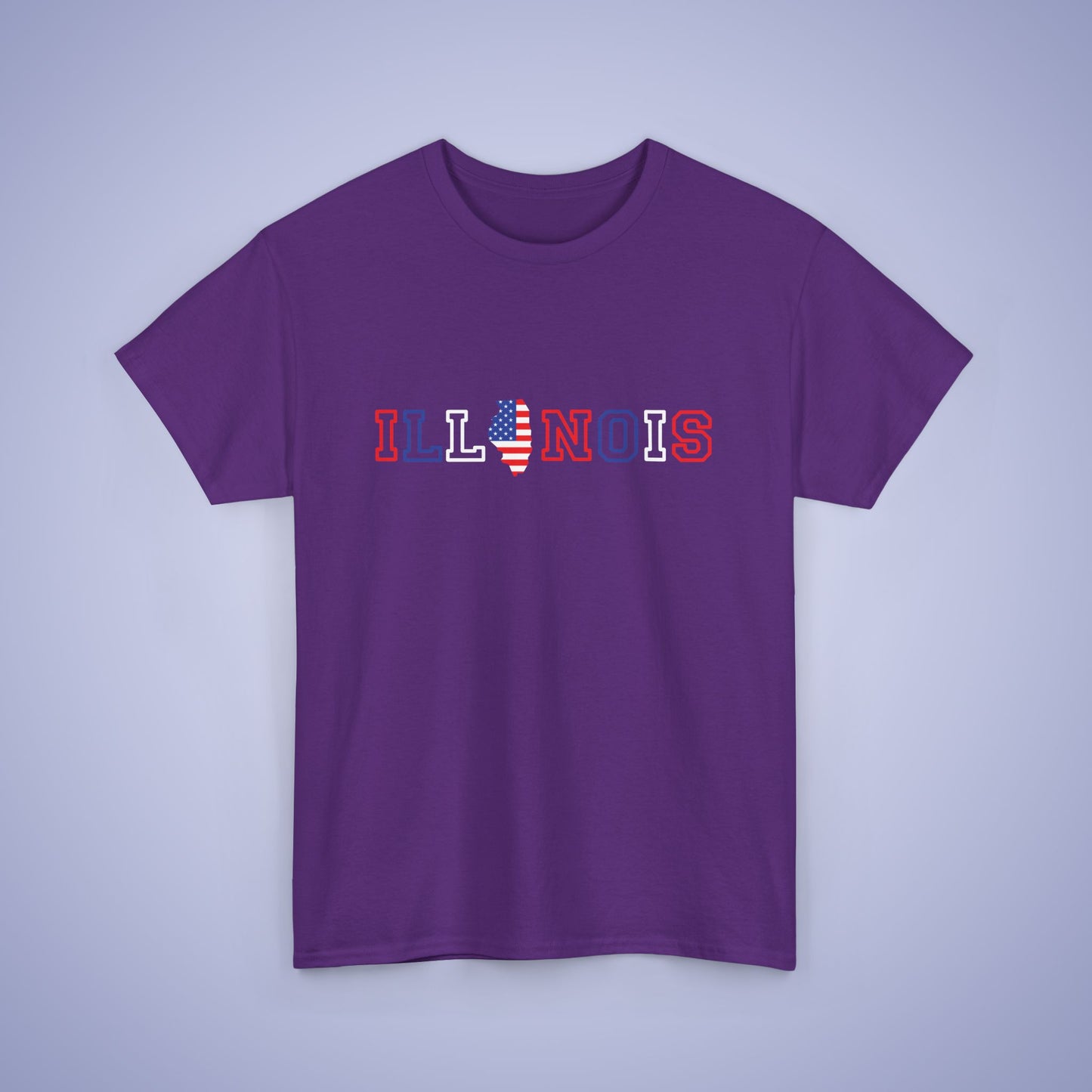 Illonois Map Text Art Proud American Unisex T Shirt