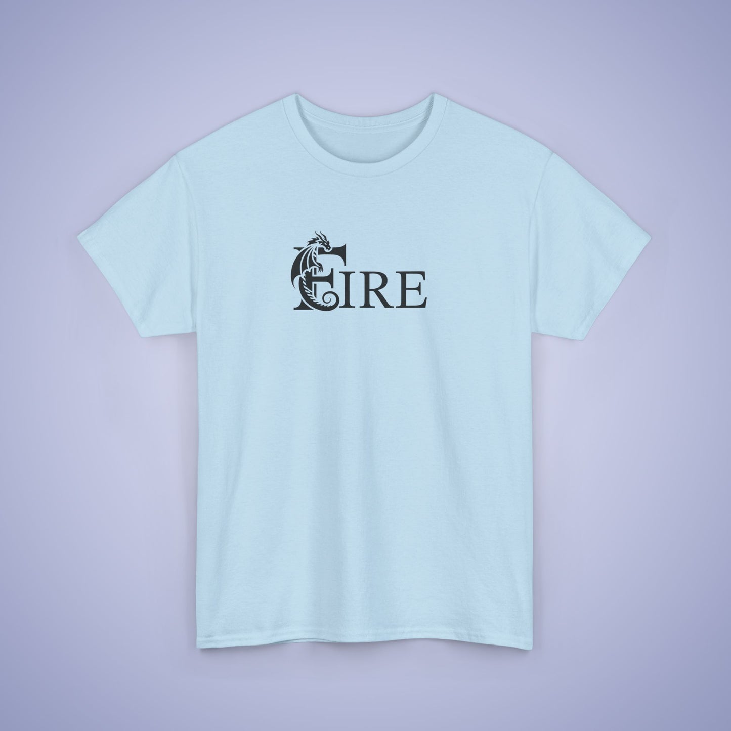 Fire Word Art Text Dragon Lover Unisex T Shirt