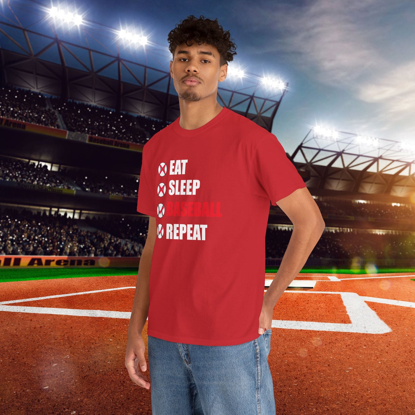 Eat Sleep Baseball Repeat Funny Unisex T Shirt