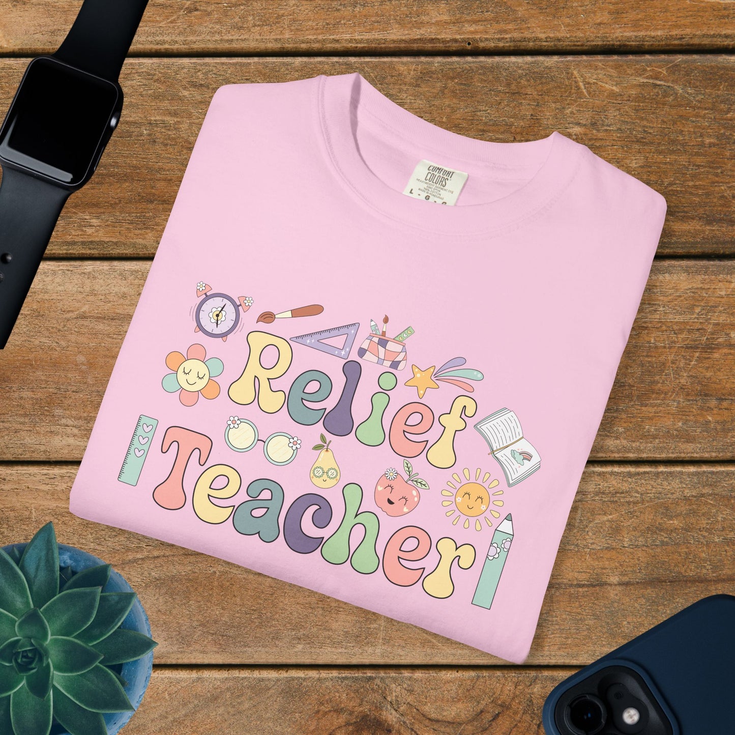 Relief Teacher T Shirt Retro Comfort Colors Unisex Back to School