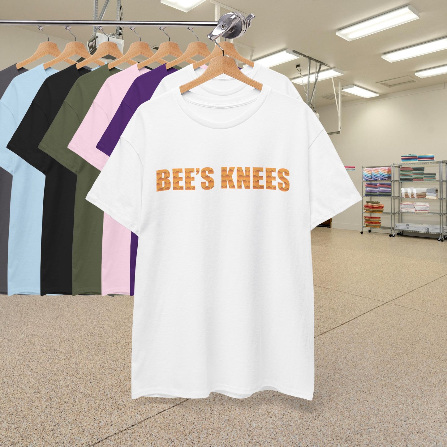 Bees Knees Sweet As Honey Honeycomb Word Art Design Unisex T Shirt