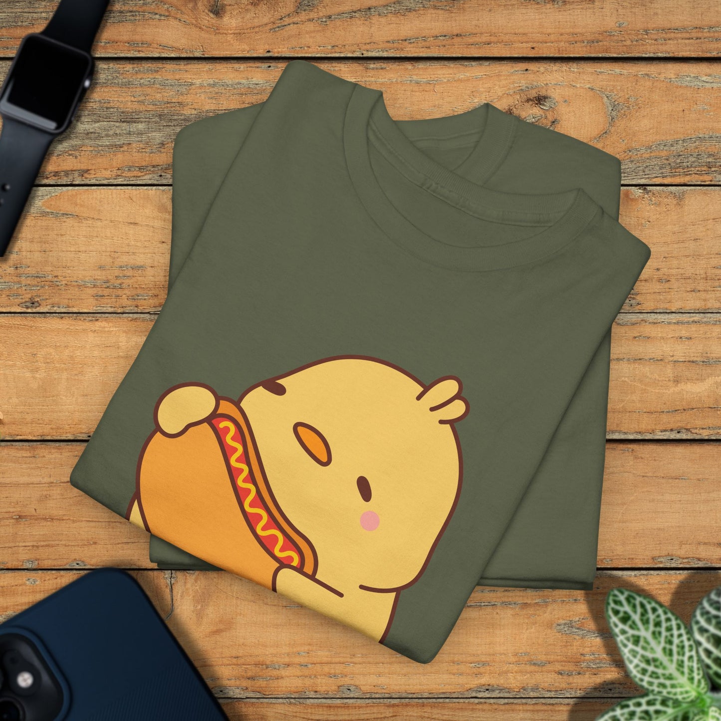 Hot Dog Lover F CAW F White Cute Funny Chick Unisex Chicken T Shirt