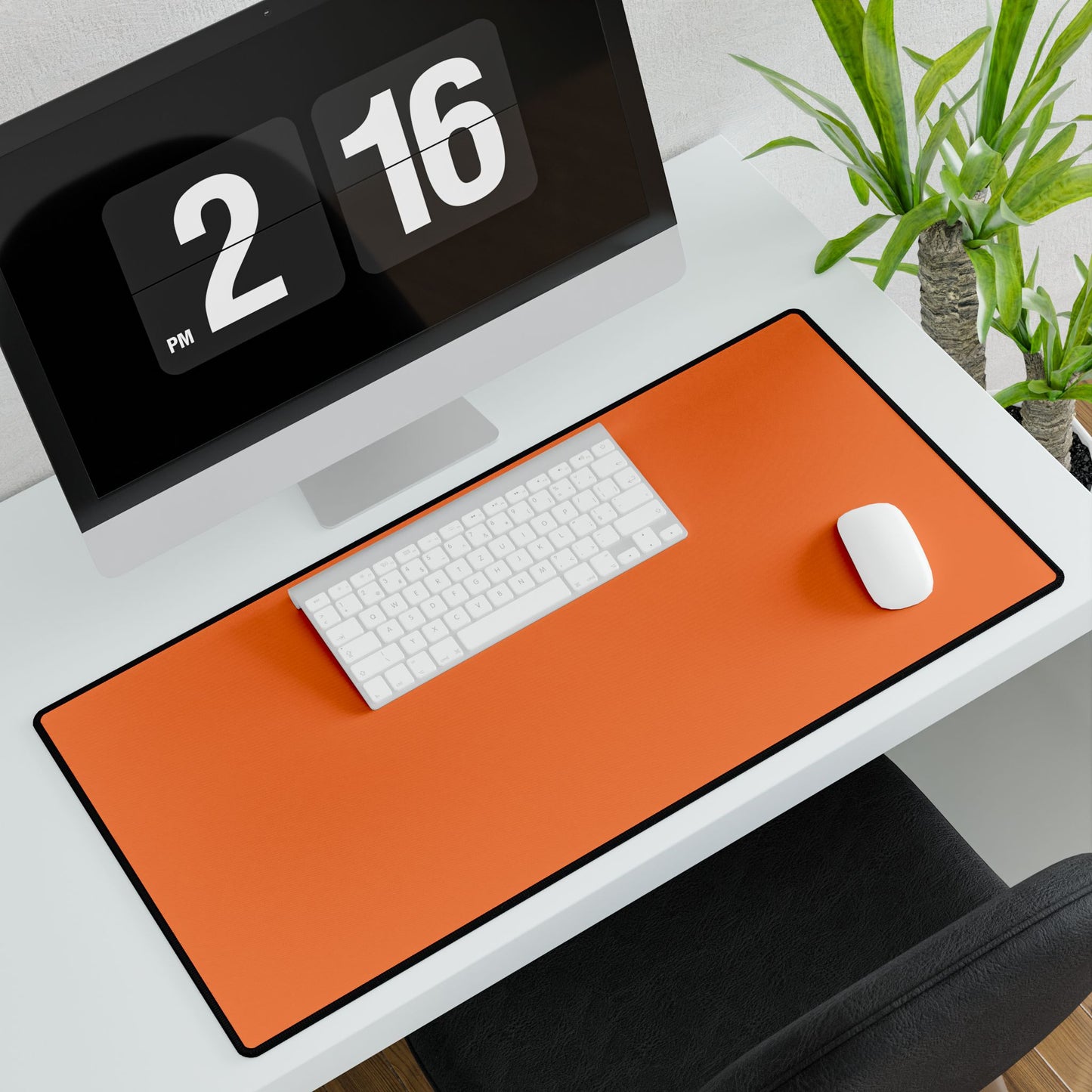 Light Orange Desk Mat Minimalist Office Teacher Decor Gift Medium & Large