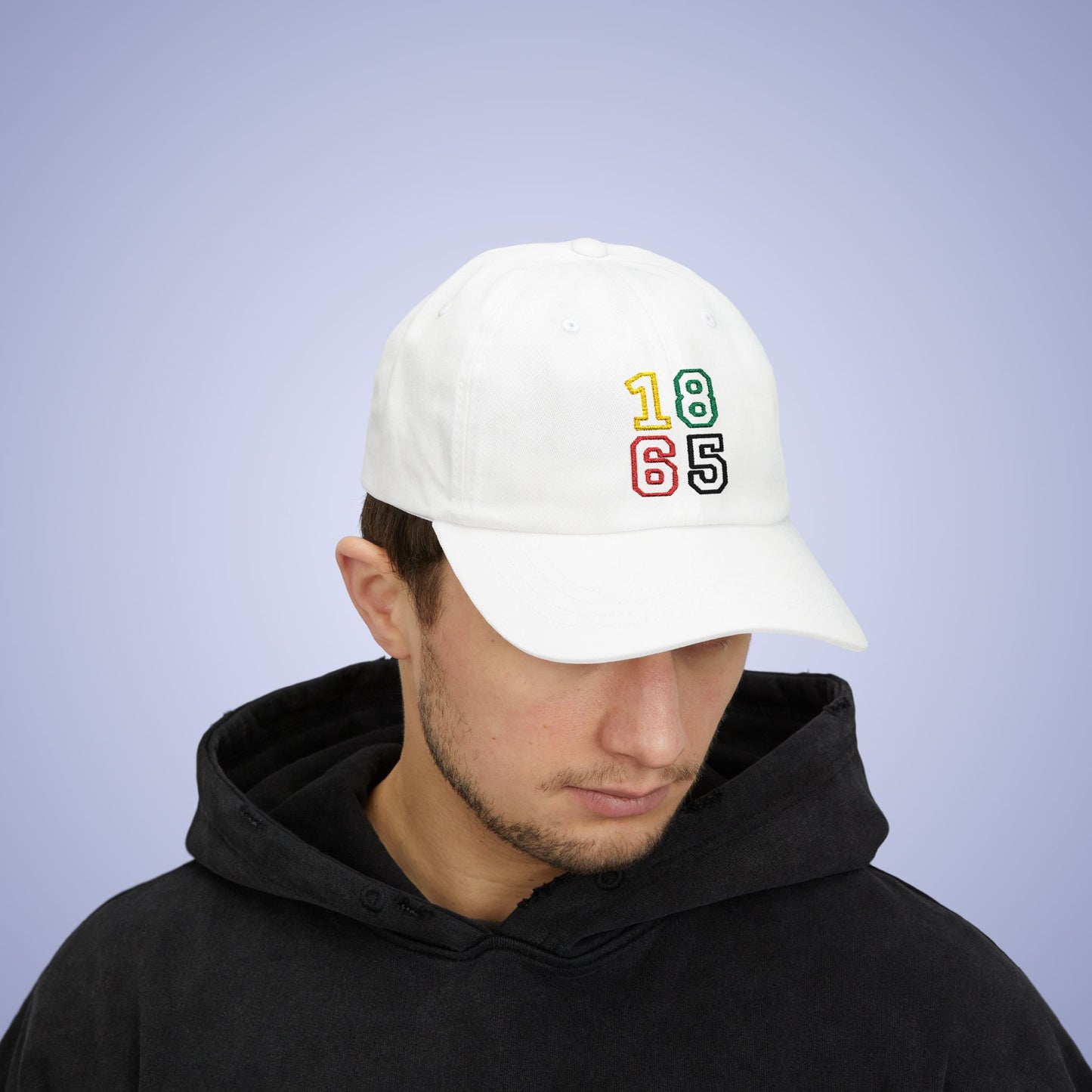 Juneteenth 1865 Embroidered Classic Dad Cap Unisex Coloured Embroidery Light