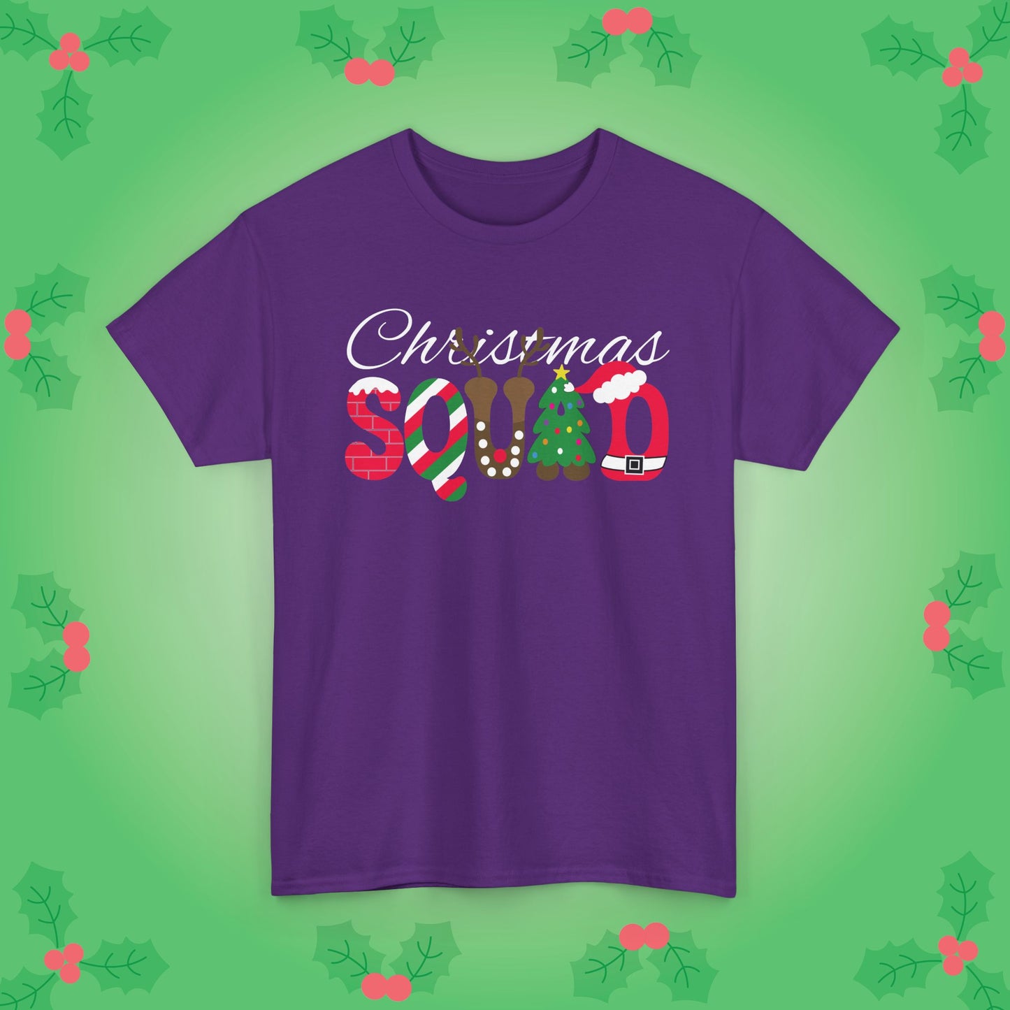 Christmas Squad Word Art Family Matching Unisex T Shirt
