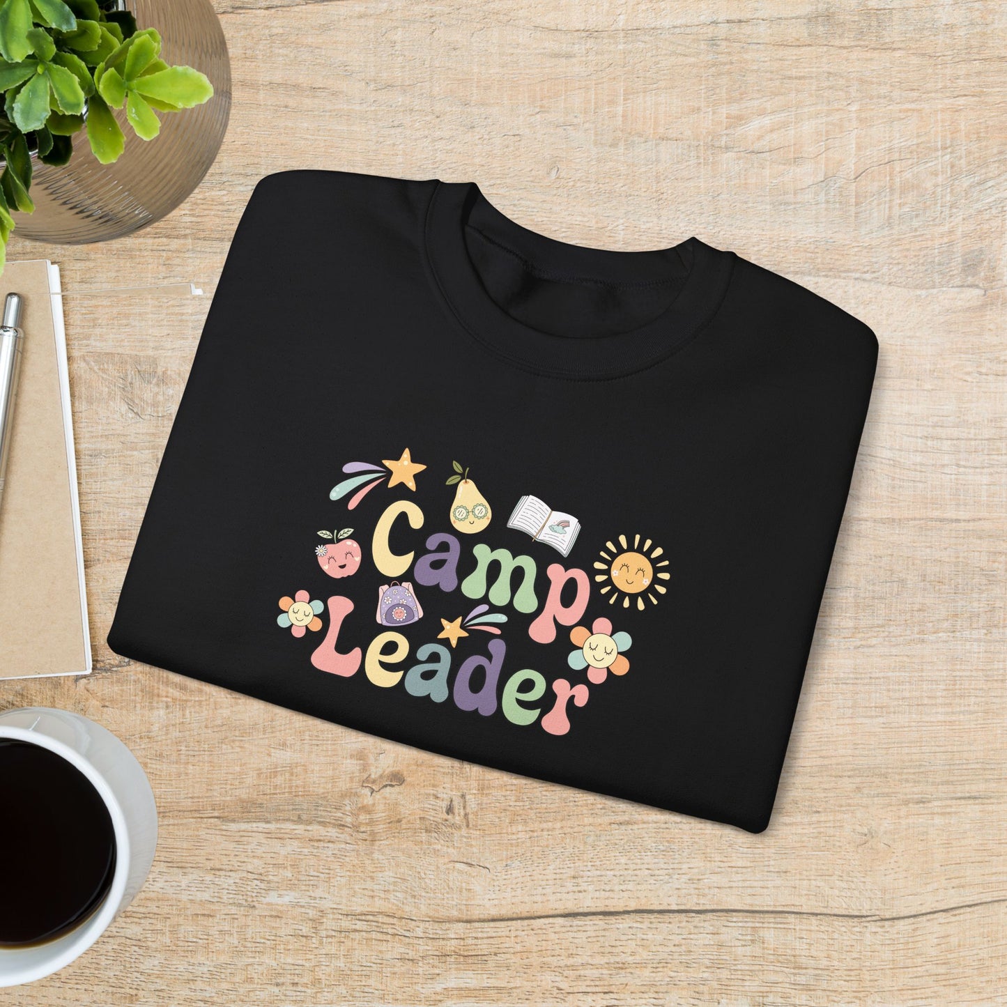 Camp Leader Teacher Crewneck Sweatshirt Retro Unisex Back to School