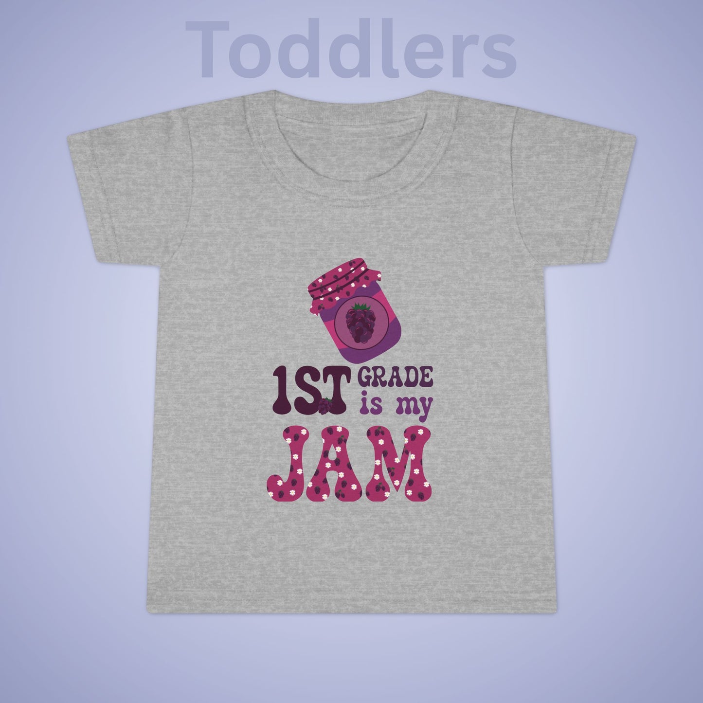 First Grade is my Jam Blackberry Kids Cotton T Shirt Back To School Toddler