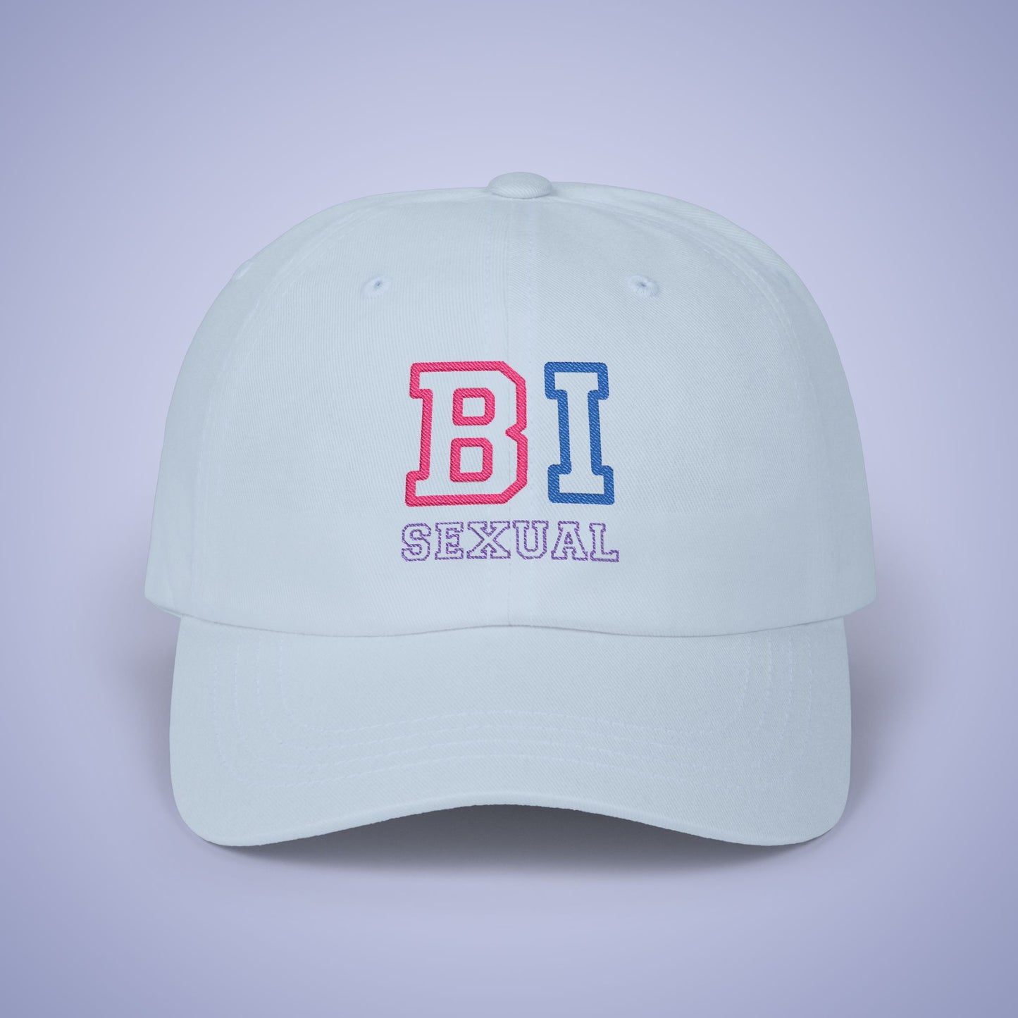 Bi Sexual Pride Month Embroidered Classic Dad Cap Unisex Coloured Embroidery