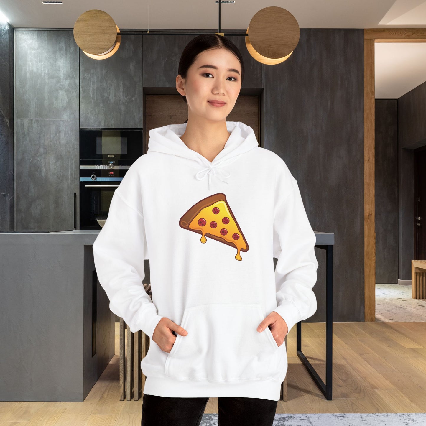 Pizza Slice Graphic Art Hoodie Sweatshirt Unisex Pizza Lover Gift