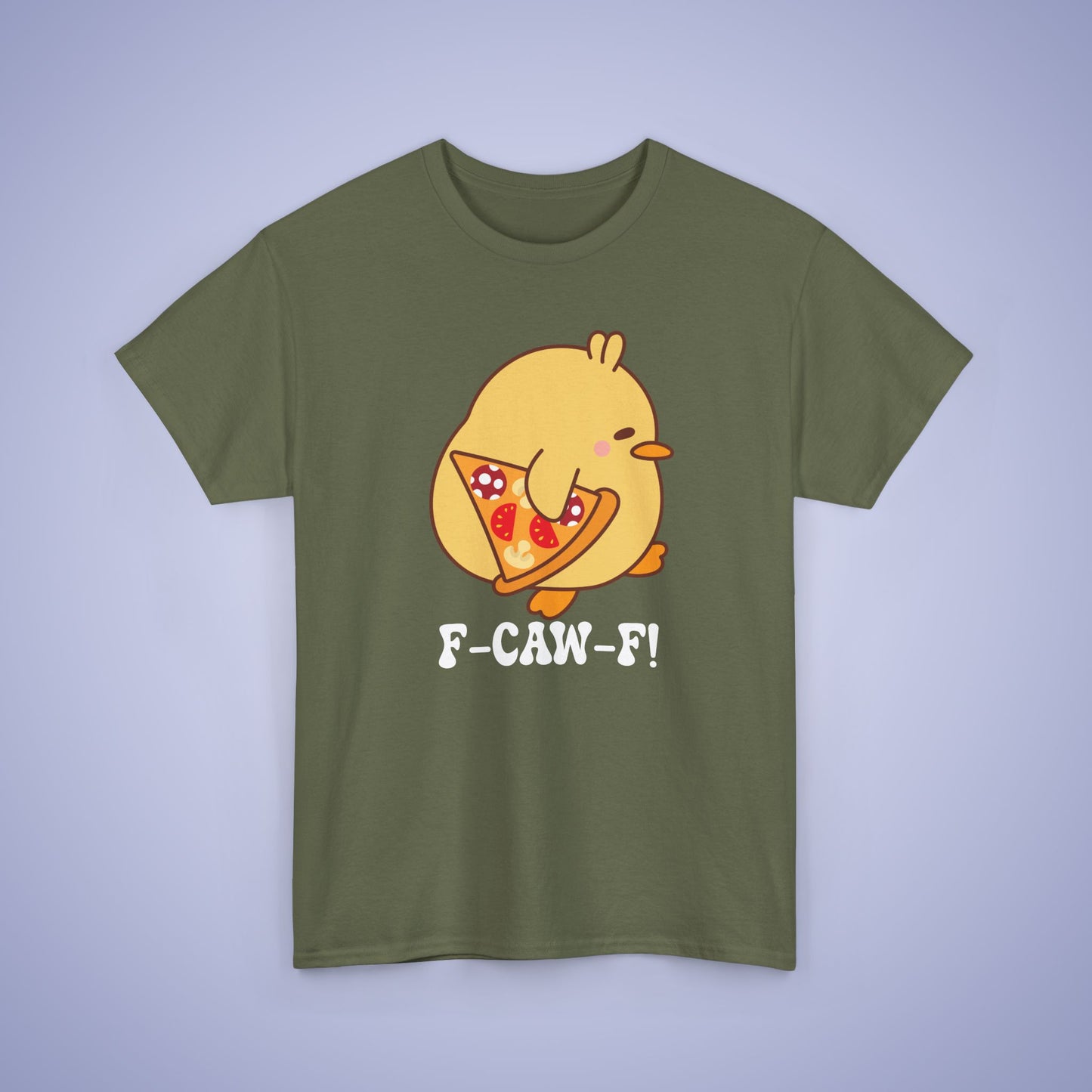 Pizza Lover F CAW F White Cute Funny Chick Unisex Chicken T Shirt