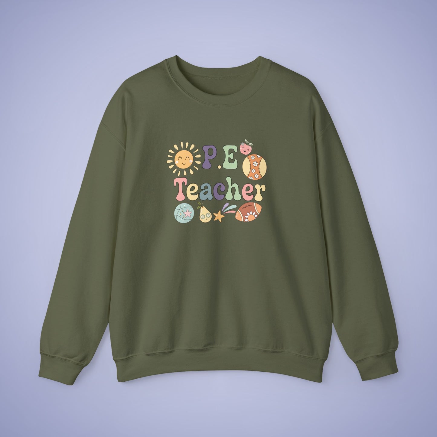 P.E Sports Teacher Crewneck Sweatshirt Retro Unisex Back to School