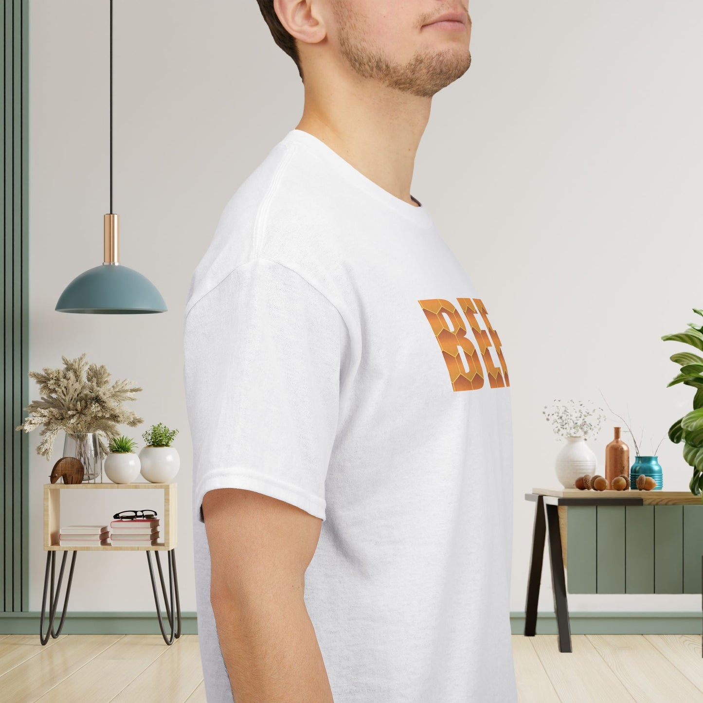 Bee Leaf Sweet As Honey Honeycomb Word Art Design Unisex T Shirt