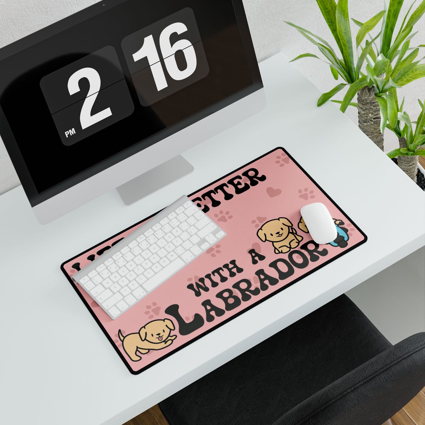 Life is Better with a Labrador Lover Gift Computer Desk Mat