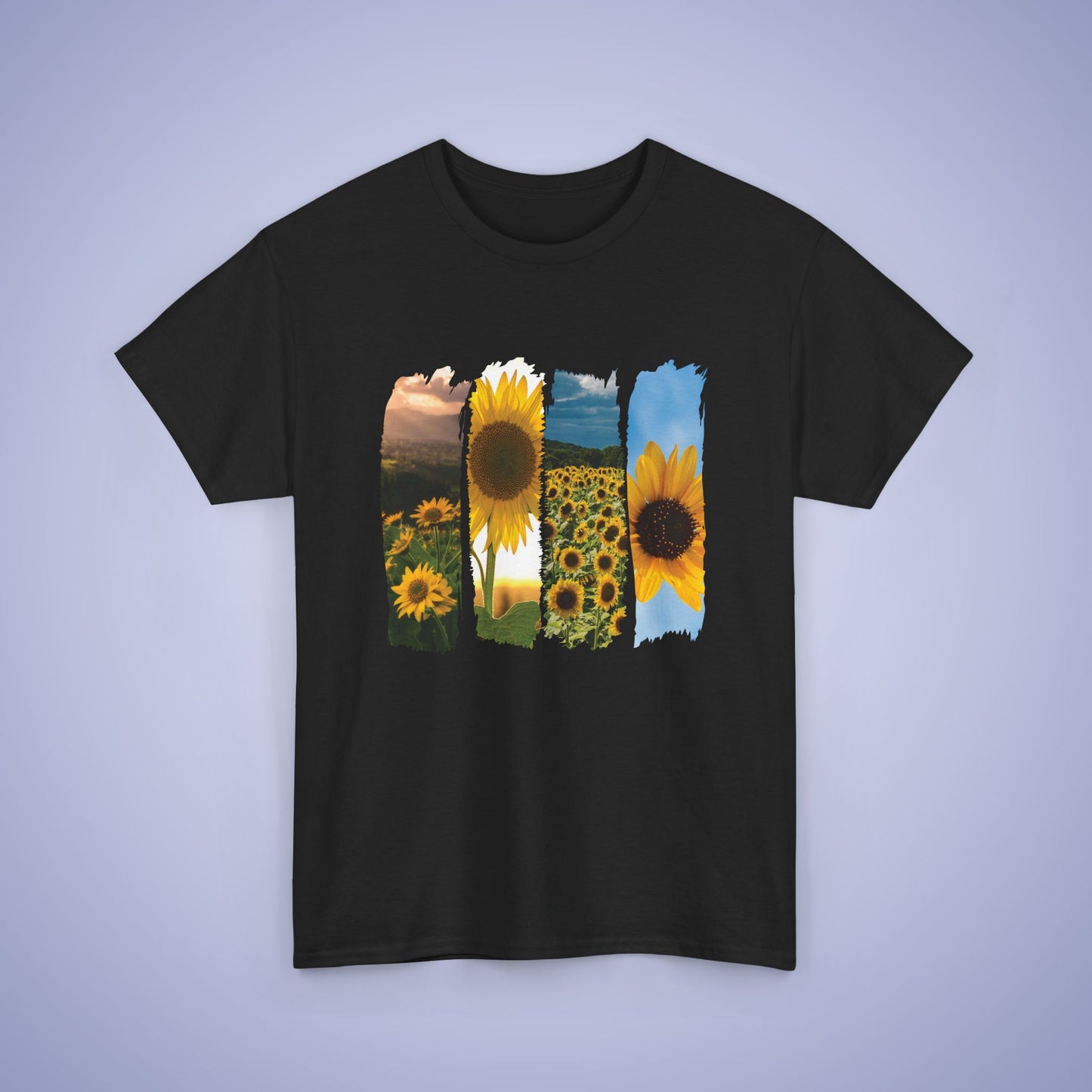 Sunflower Lover Spring Brush Stroke Photographic Unisex Oversized T Shirt