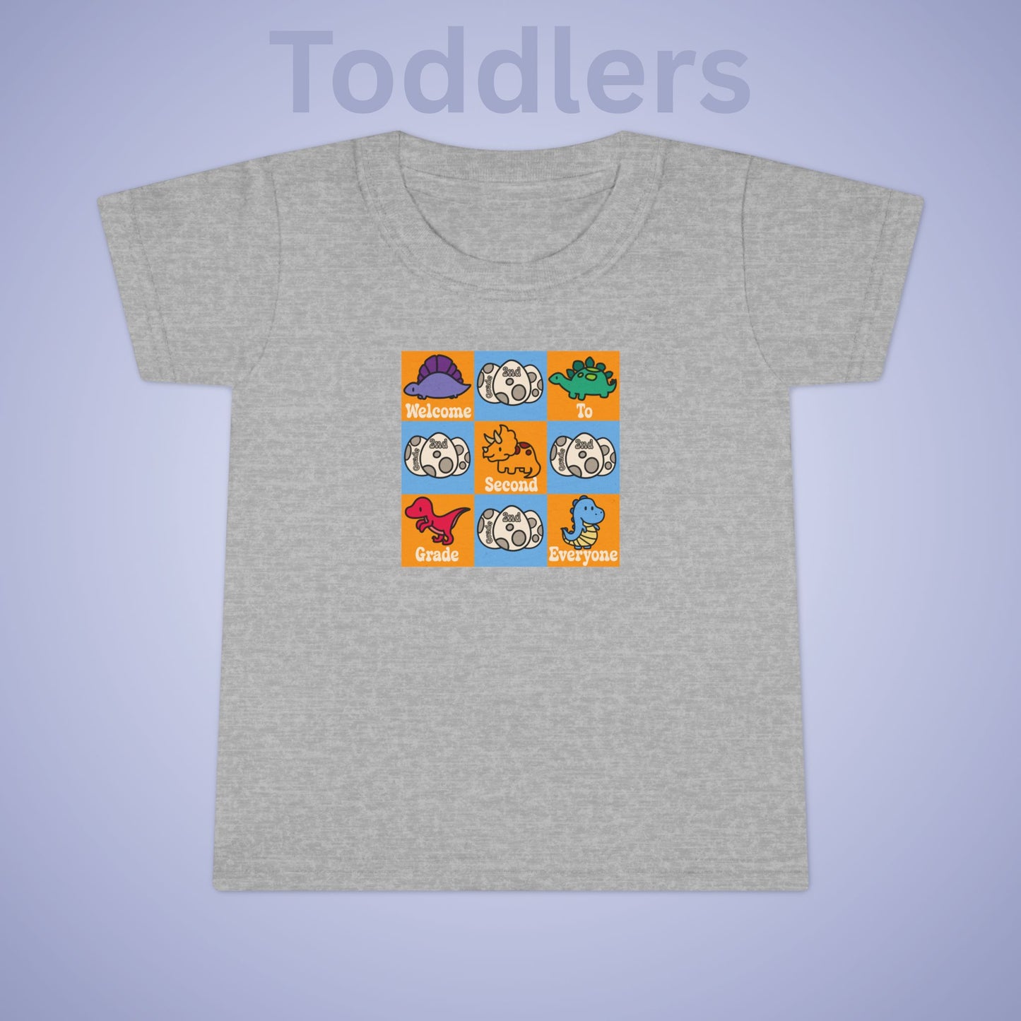 Second Grade Fun Dinosaurs Kids Cotton T Shirt Back To School Toddler