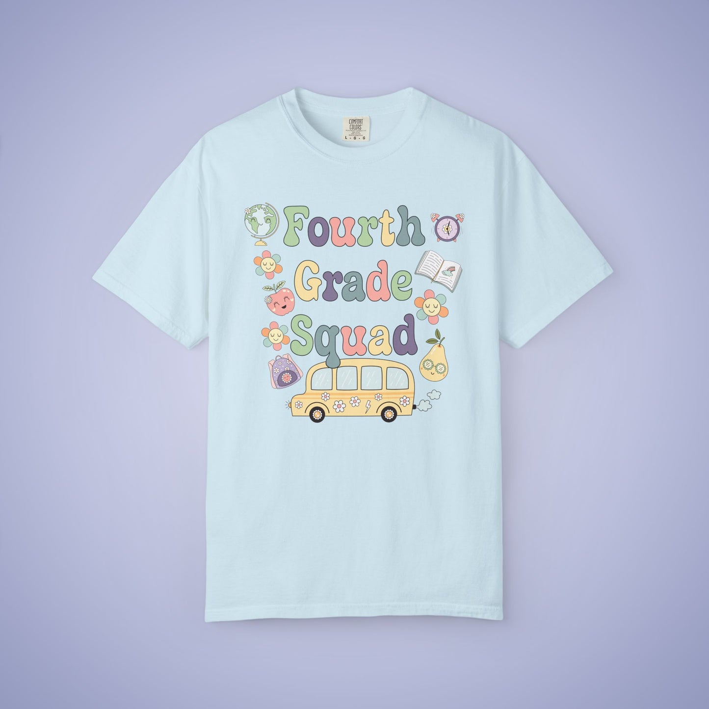 Fourth Grade Squad Retro Fun Teacher T Shirt Comfort Colors Unisex Back to School