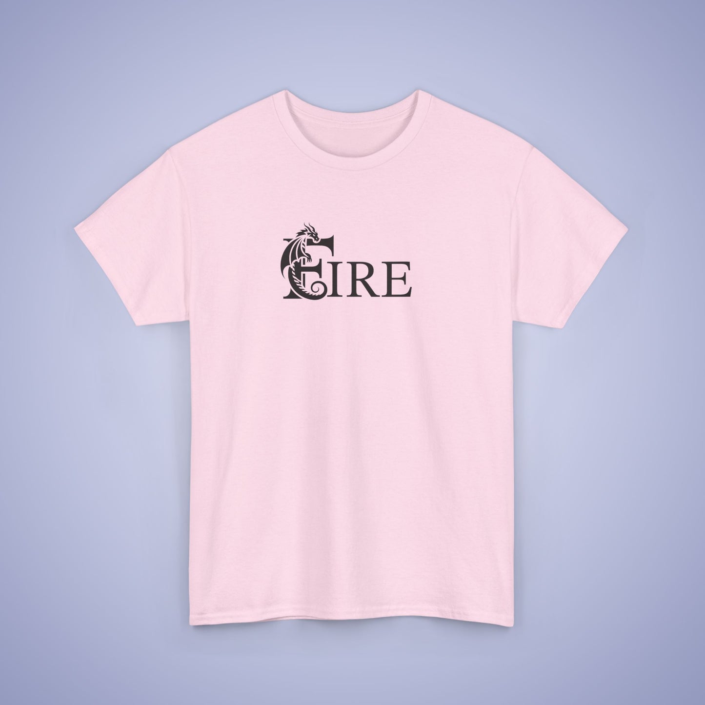 Fire Word Art Text Dragon Lover Unisex T Shirt