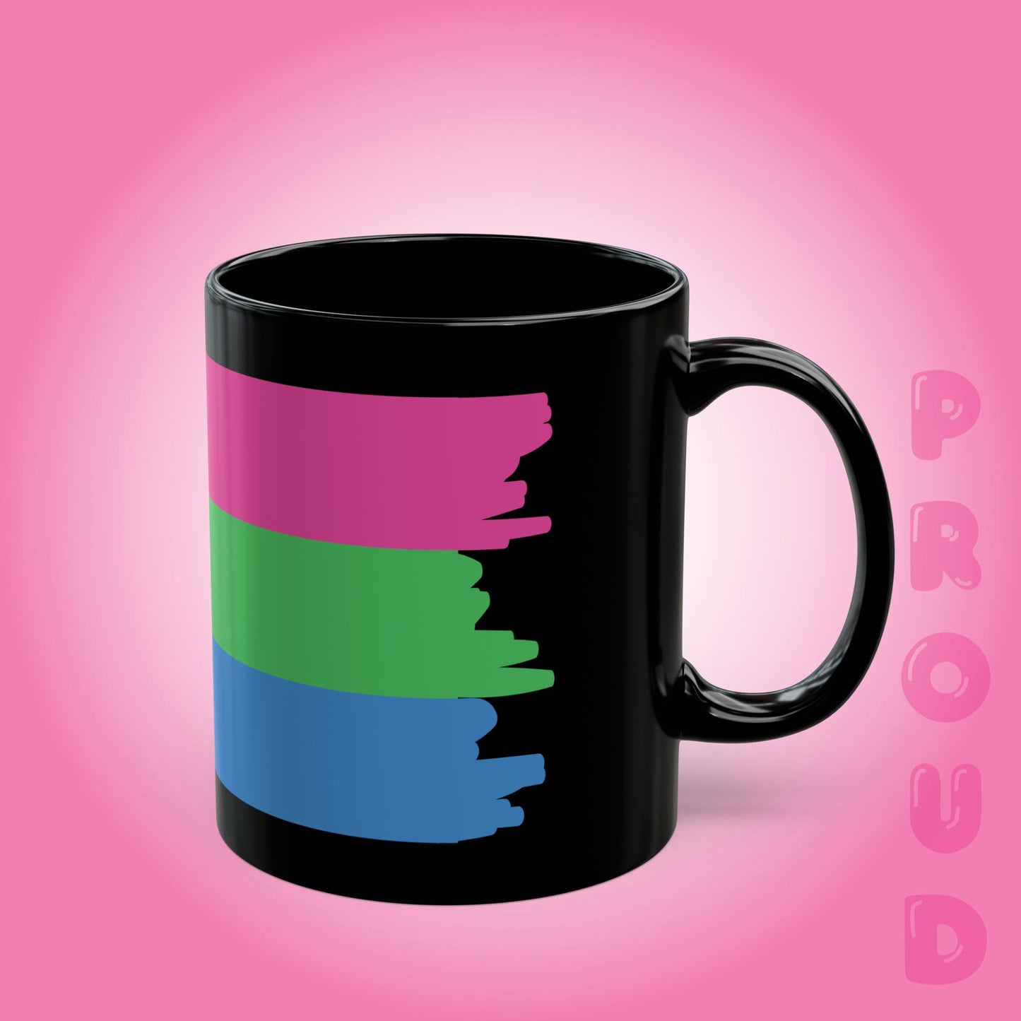 Polysexual Pride Month LGBTQ Black 11oz or 15oz Coffee Mug