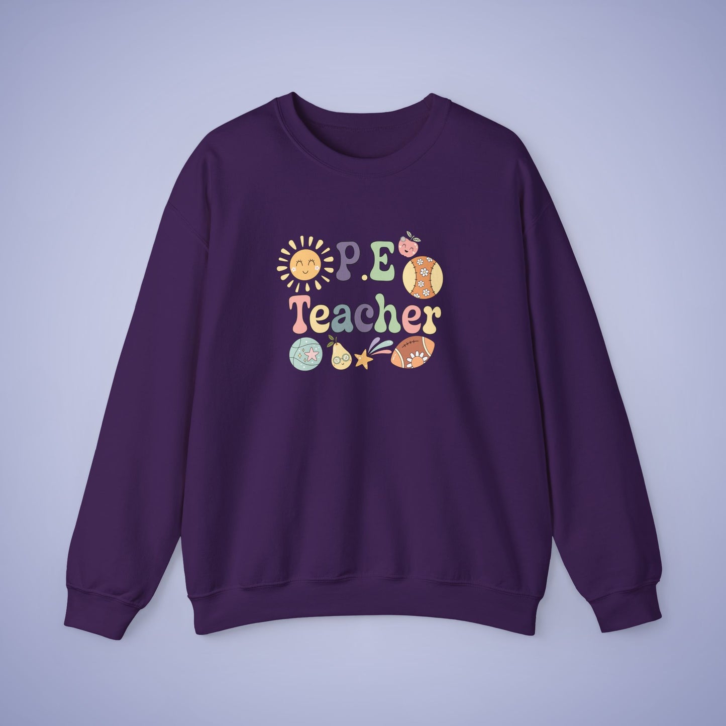 P.E Sports Teacher Crewneck Sweatshirt Retro Unisex Back to School