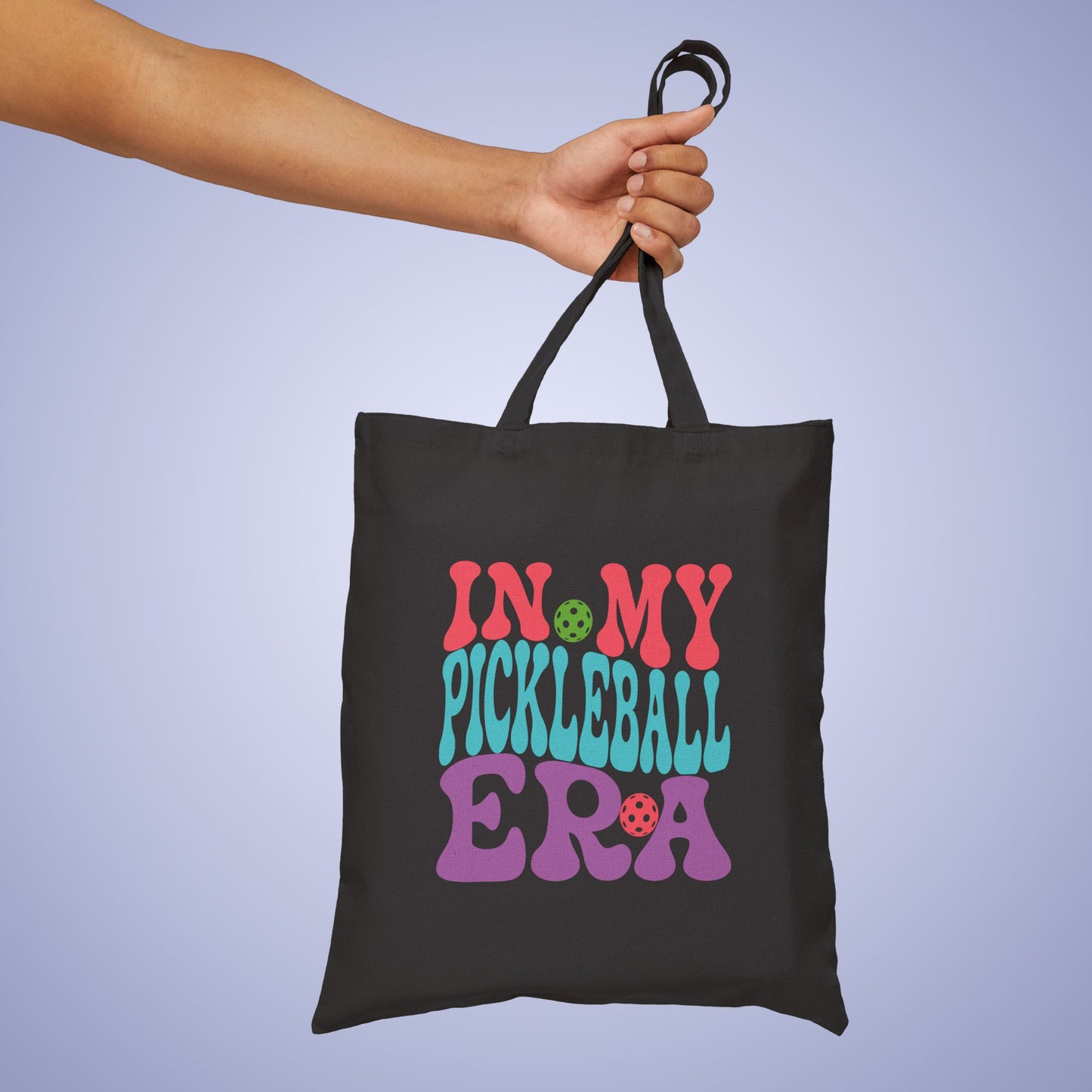 In My Pickleball Era Wavy Text Cotton Canvas Gift Tote Bag