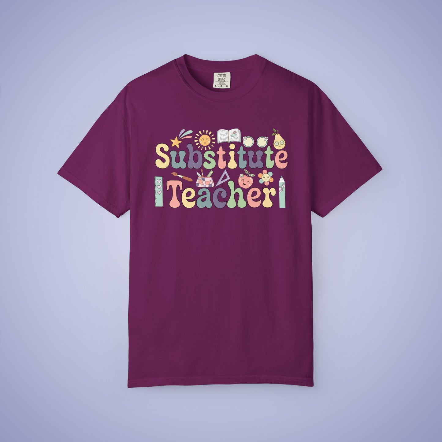 Substitute Teacher T Shirt Retro Comfort Colors Unisex Back to School