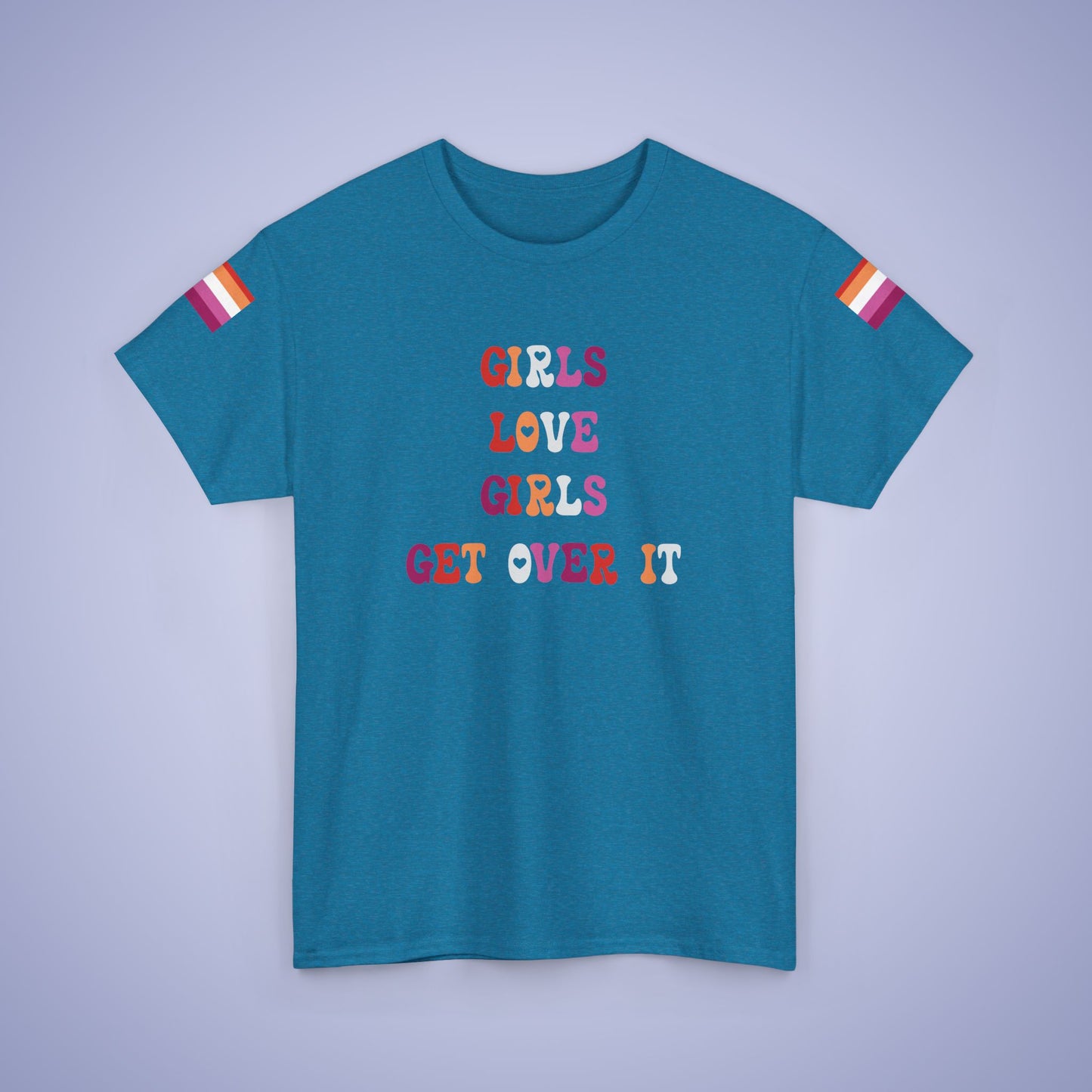 Girls Love Girls Get Over It Lesbian LGBT Pride Month Matching T Shirt Unisex