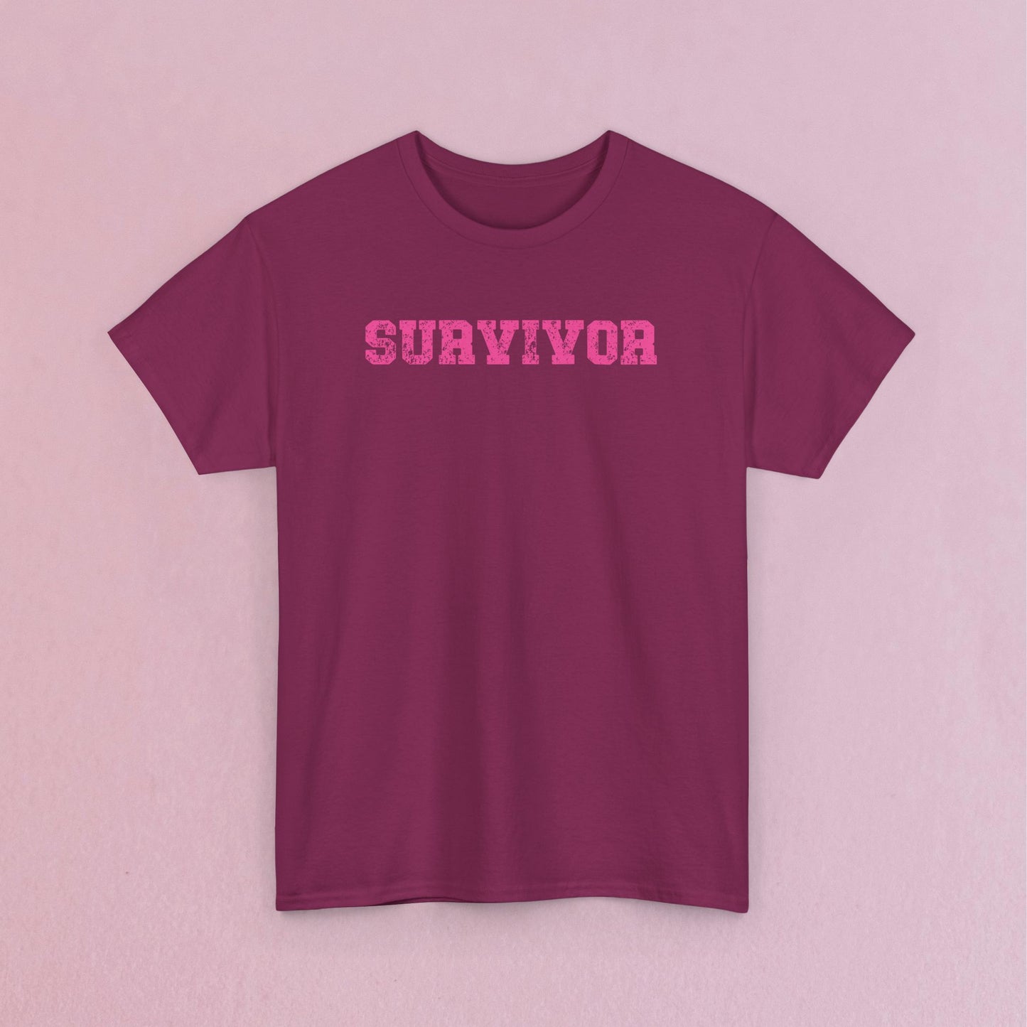 Grunge Text Breast Cancer Survivor Unisex T Shirt