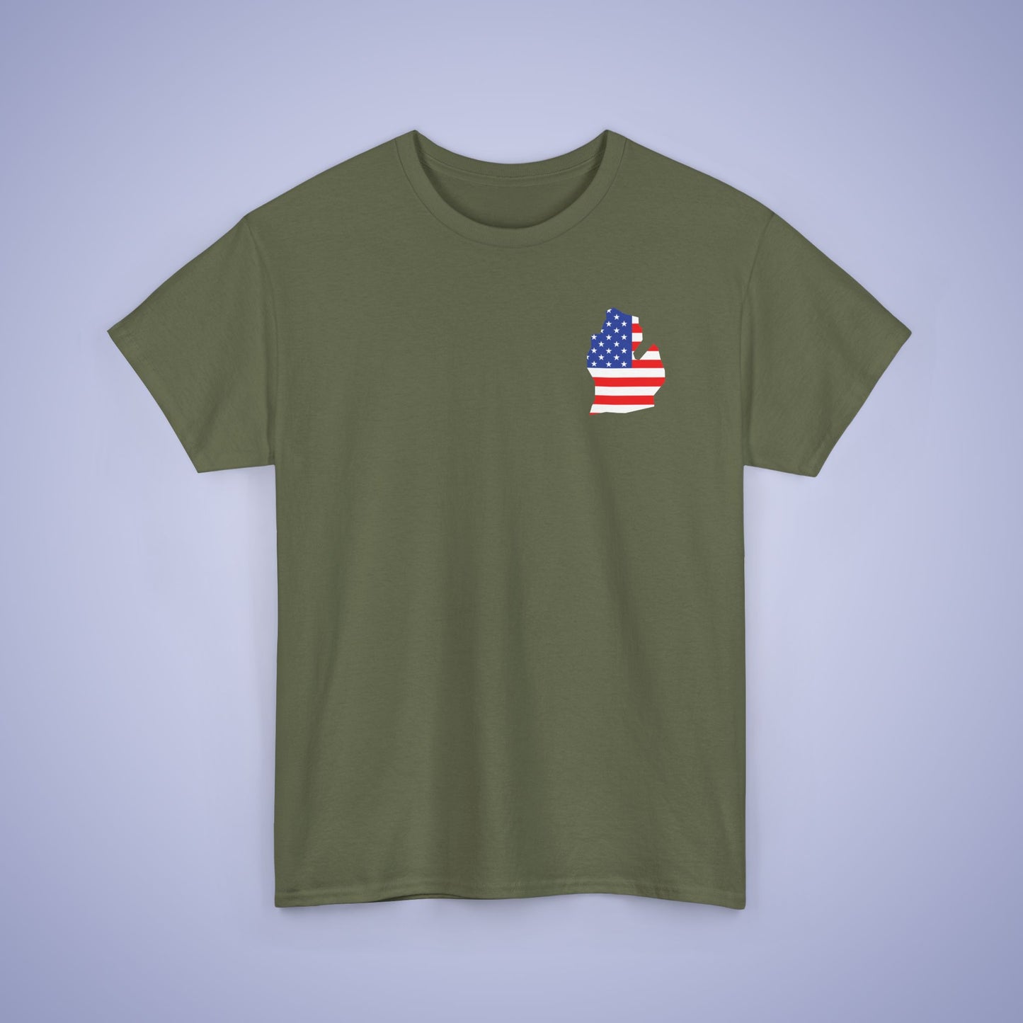 Michigan Map Pocket Art Proud American Unisex T Shirt