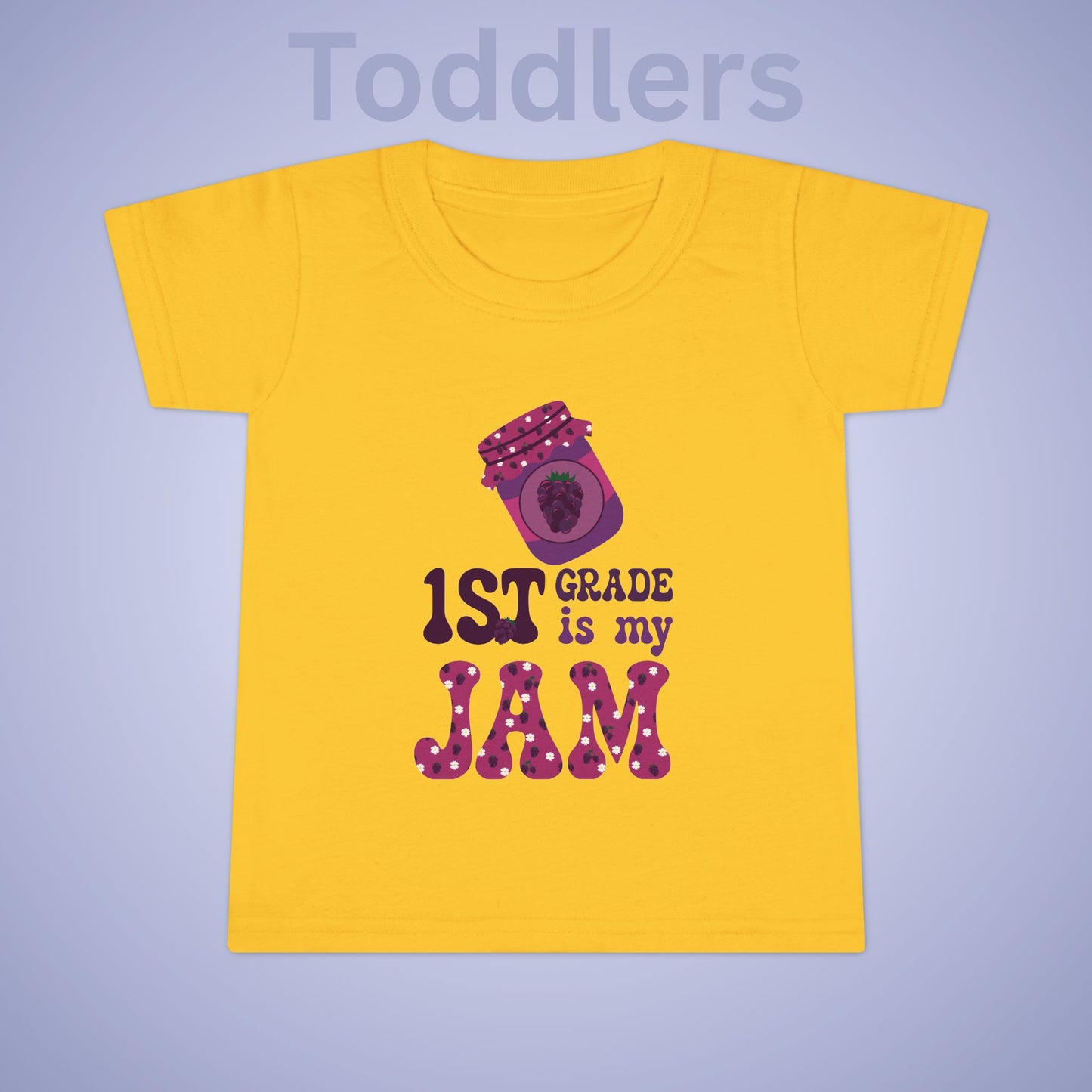 First Grade is my Jam Blackberry Kids Cotton T Shirt Back To School Toddler