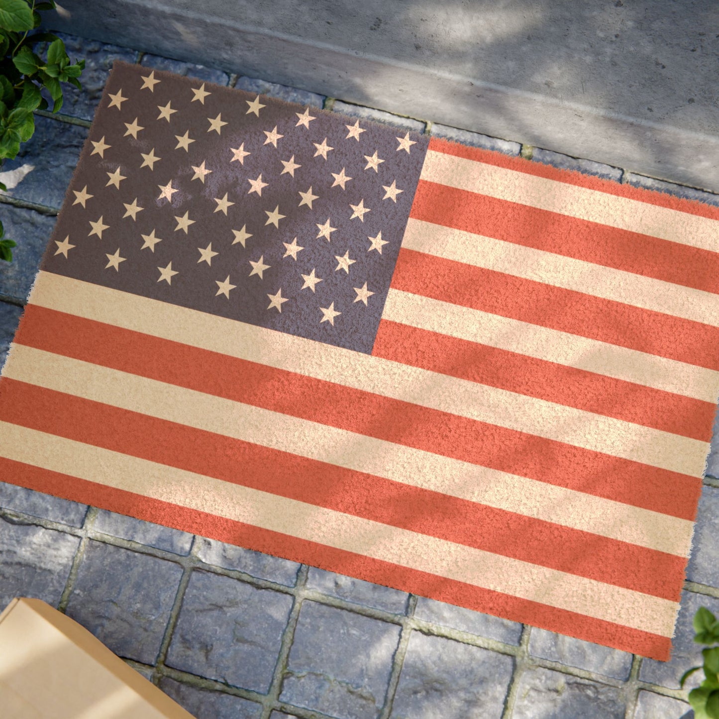 Stars and Stripes Patriotic July 4th Home Decor Doormat USA Flag