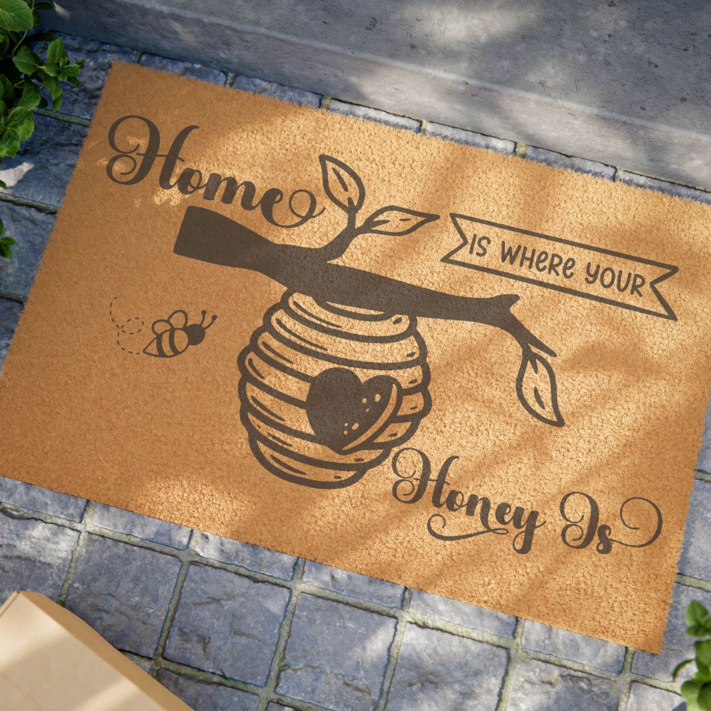 Home is Where Your Honey Is Bee Lover Door Mat