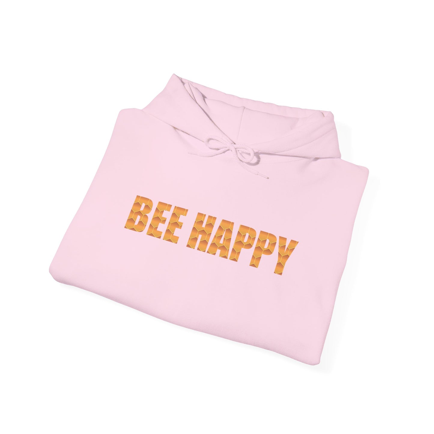 Bee Happy Sweet As Honey Honeycomb Word Art Design Hoodie Sweatshirt