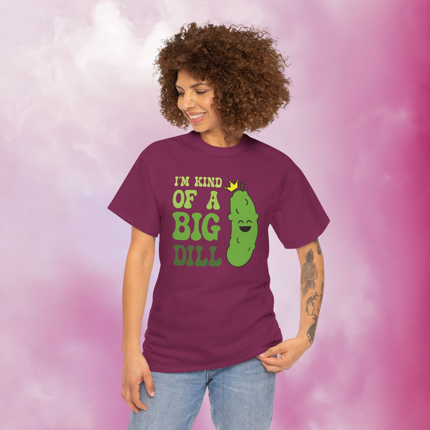Im Kind of a Big Dill Pickle Lover Pickleball Tee Graphic Design T Shirt