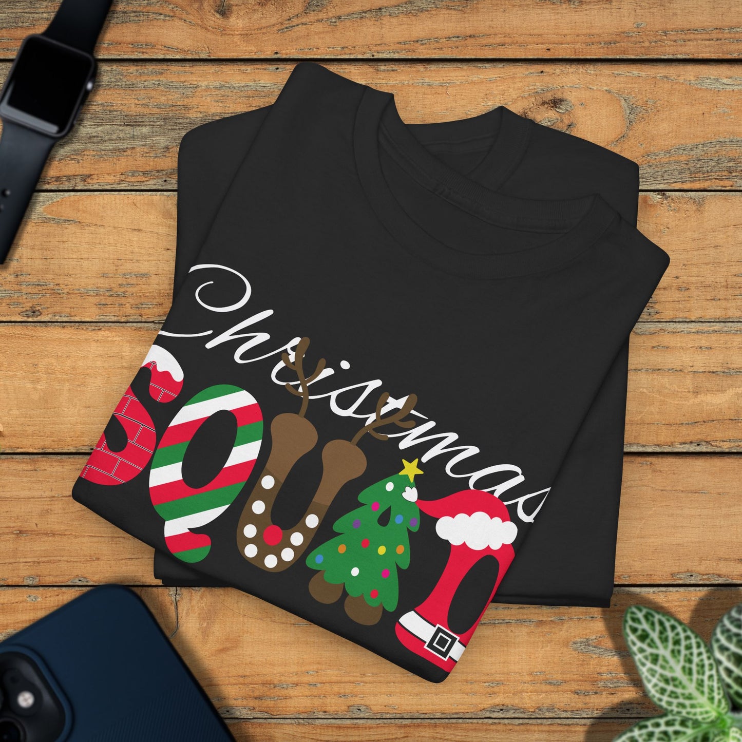 Christmas Squad Word Art Family Matching Unisex T Shirt