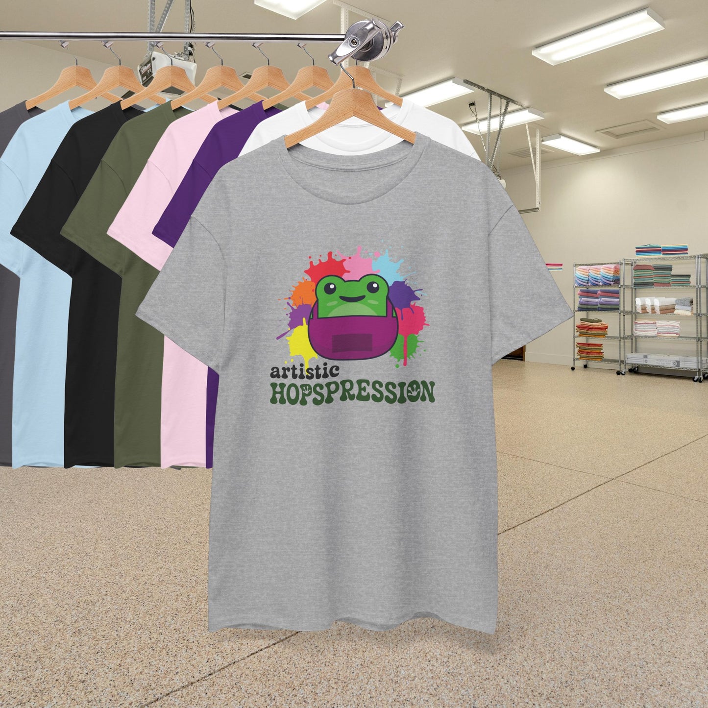 Artistic Hopspression Graphic Tee Frog Lover Artist Unisex T Shirt