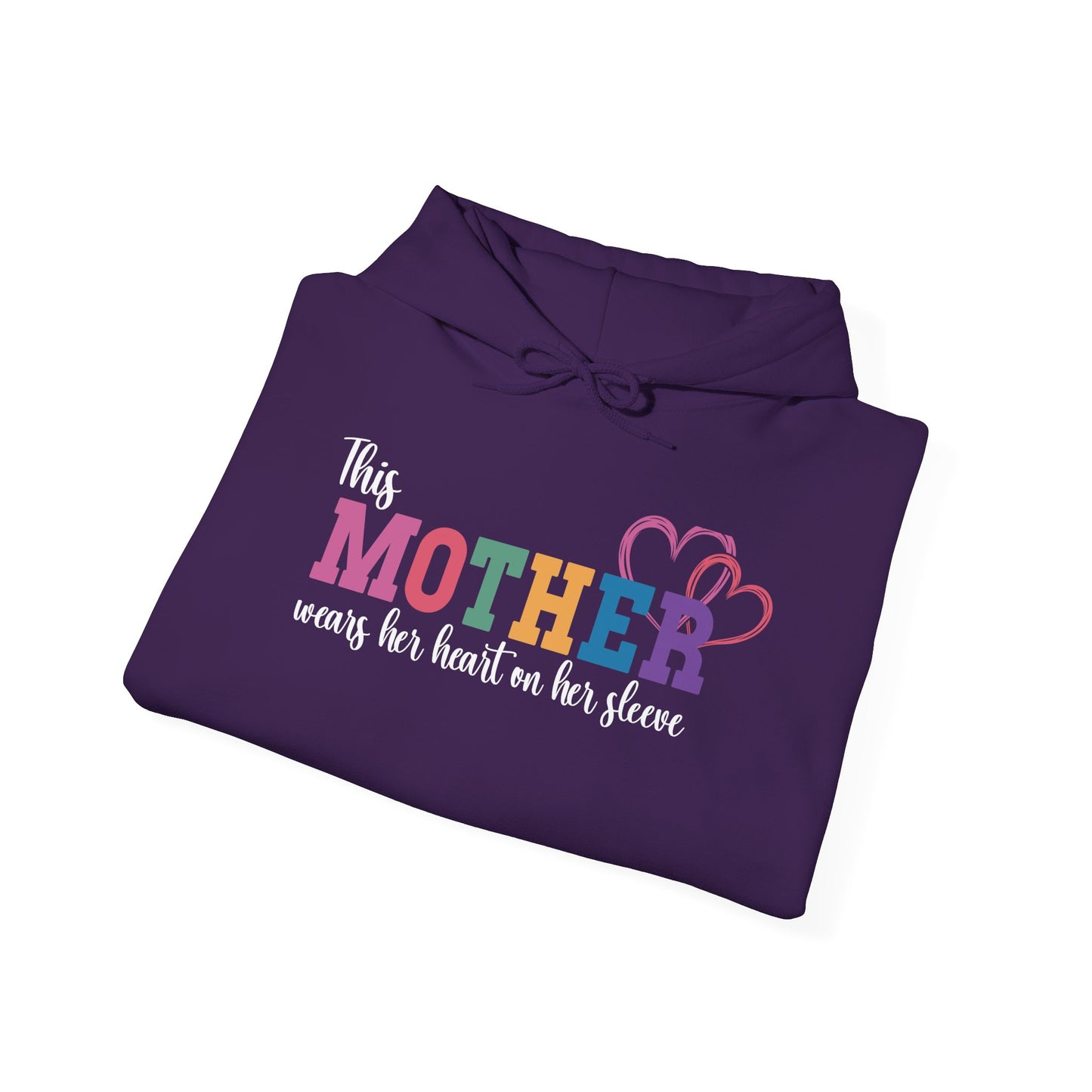 This Mother Wears her Heart on her Sleeve Unisex Hoodie Personalized