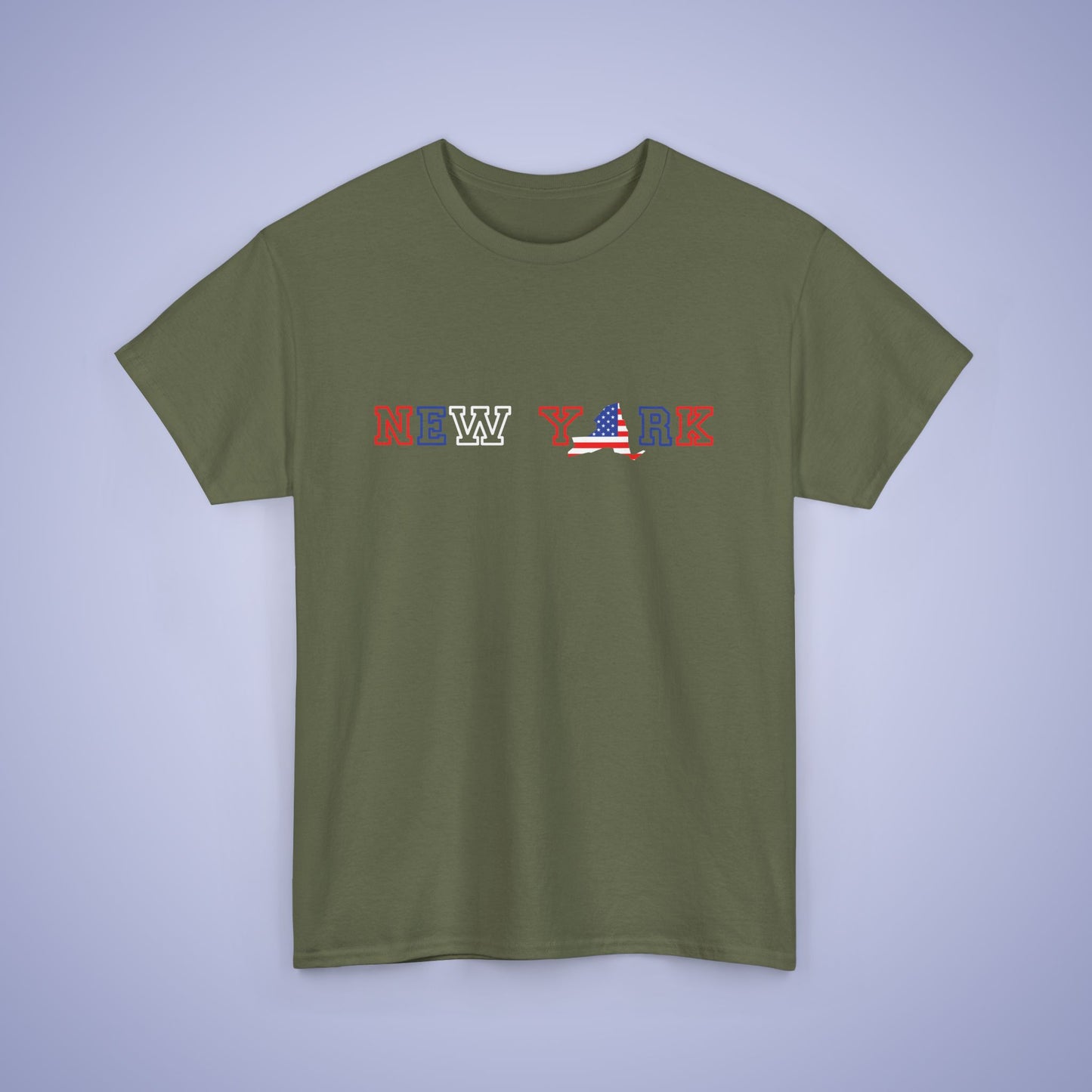 New York Map Text Art Proud American Unisex T Shirt