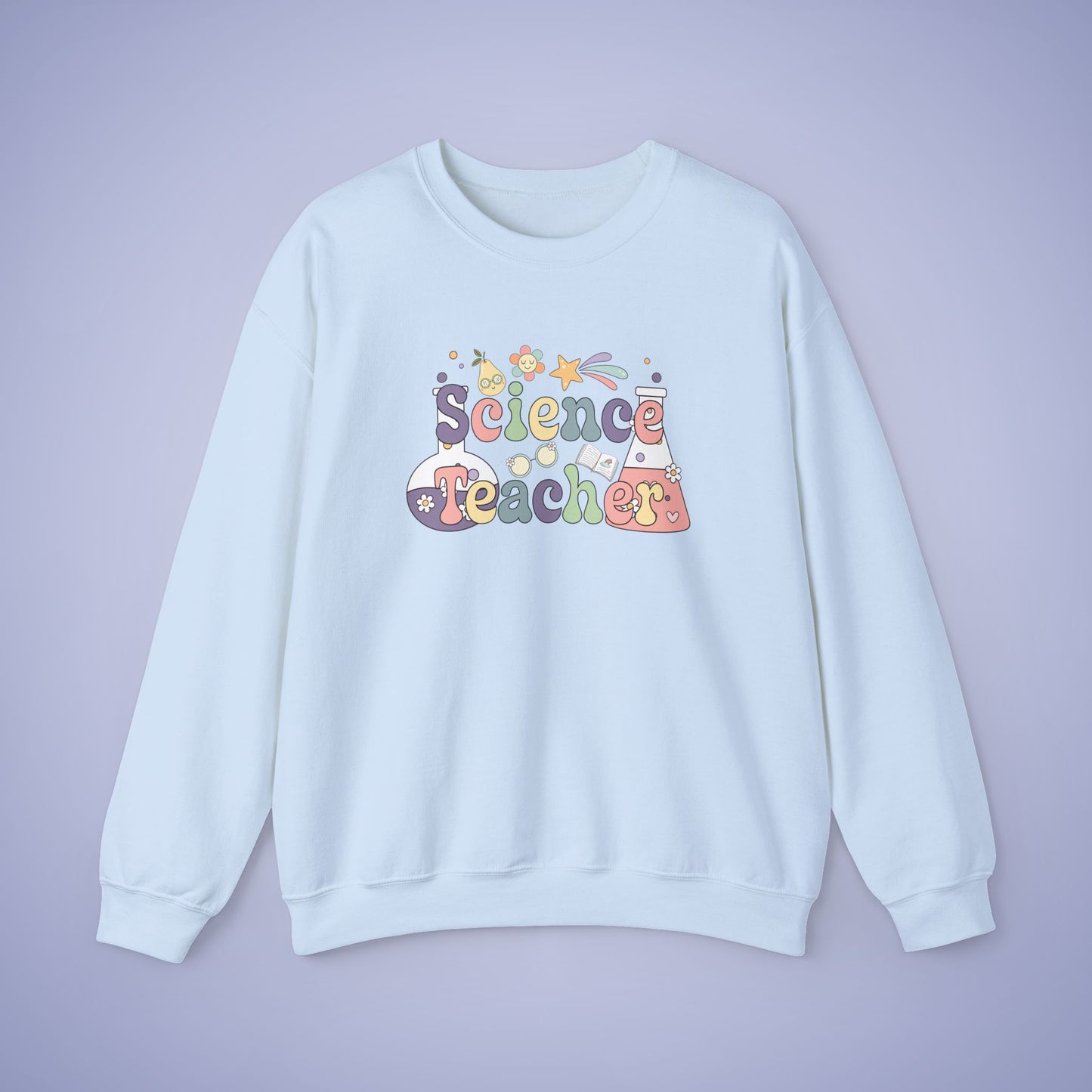 Science Teacher Crewneck Sweatshirt Retro Unisex Back to School