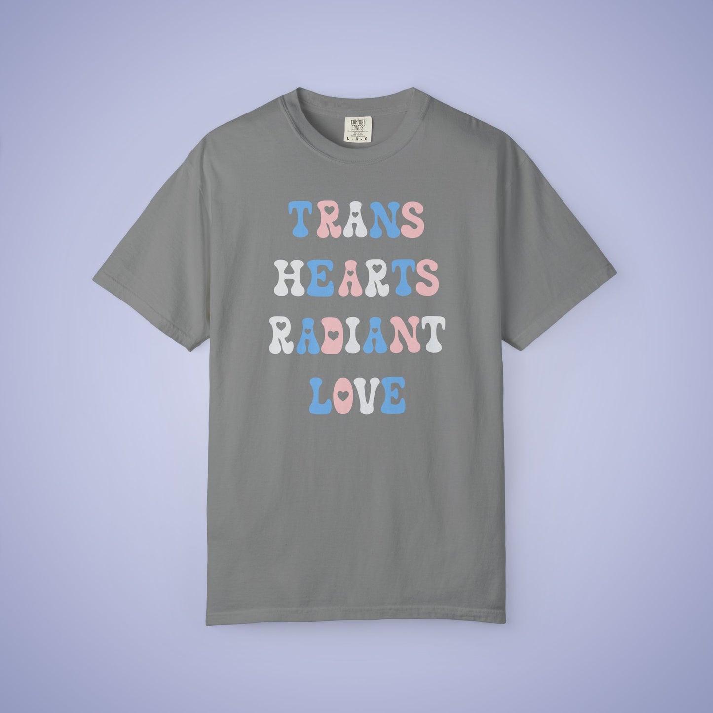 Trans Hearts Radiant Love Transexual LGBT Pride Month Comfort Colors T Shirt Unisex