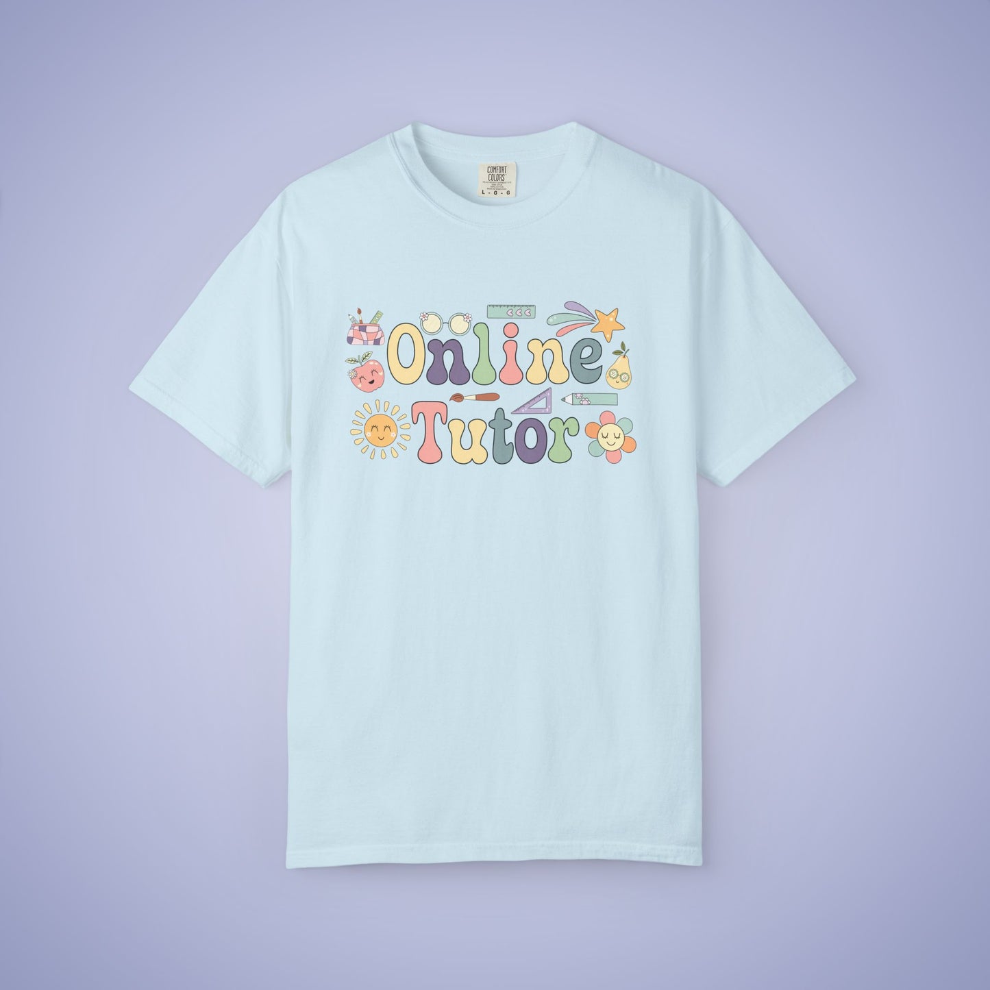 Online Tutor Teacher T Shirt Retro Comfort Colors Unisex Back to School