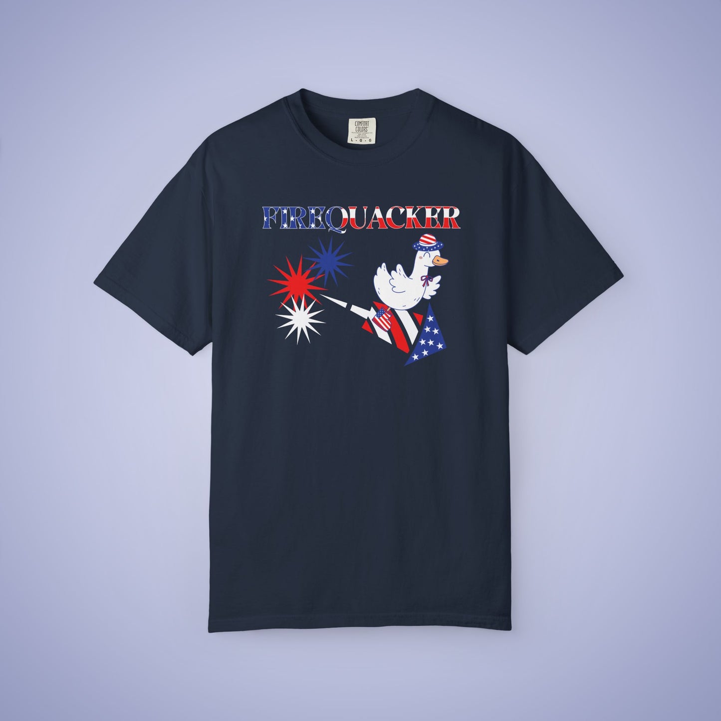 Fire Quacker Duck Lover July 4th Comfort Colors Funny T Shirt Unisex