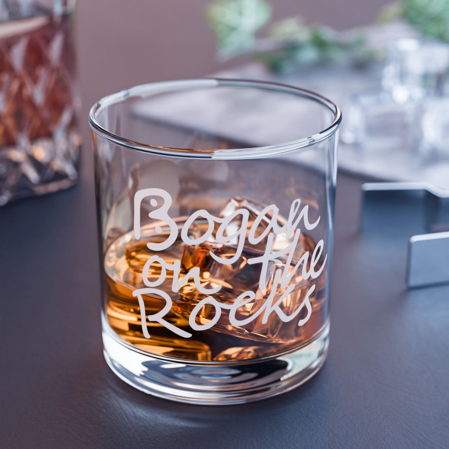Bogan on the Rocks Bogans Design Funny Rocks Glass White