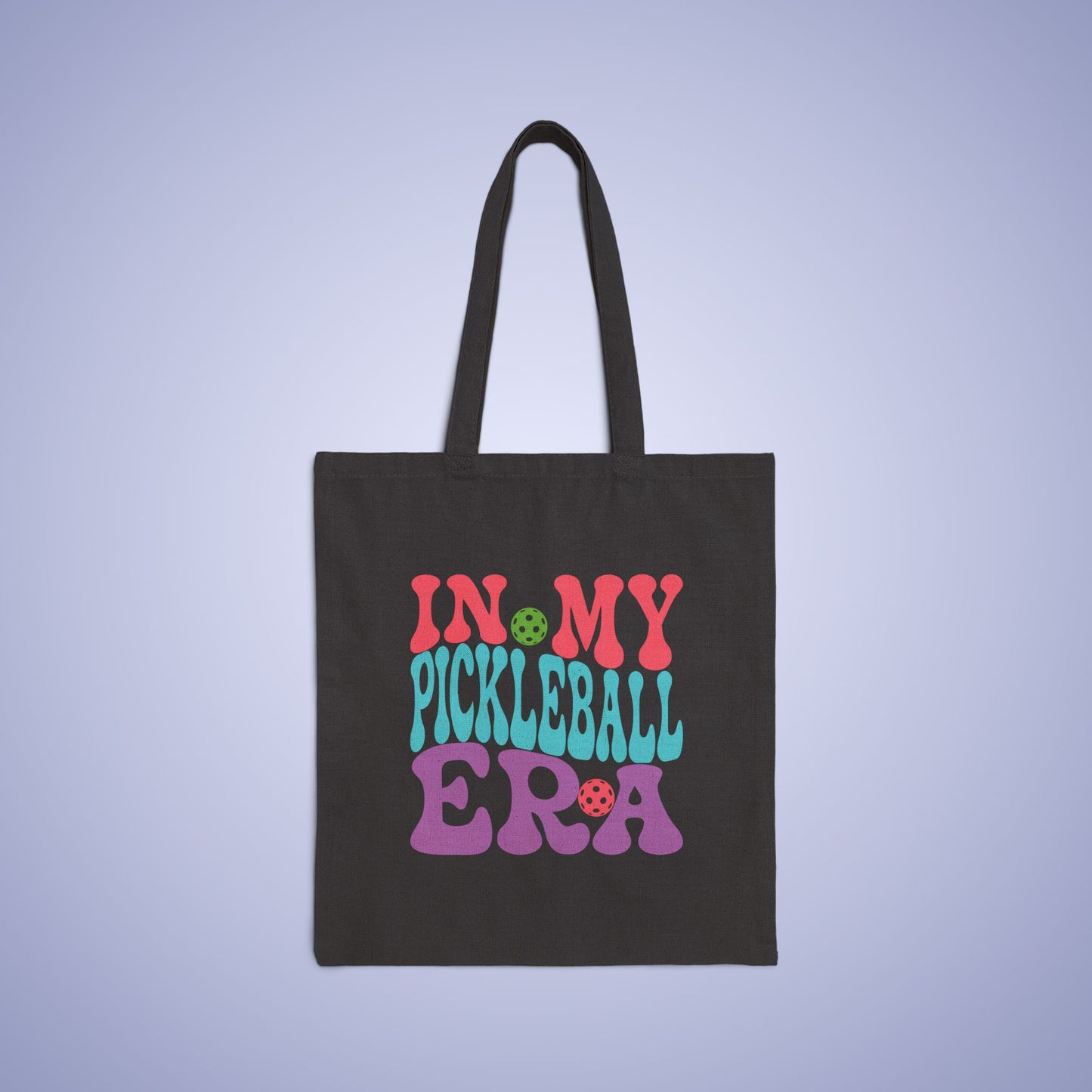In My Pickleball Era Wavy Text Cotton Canvas Gift Tote Bag
