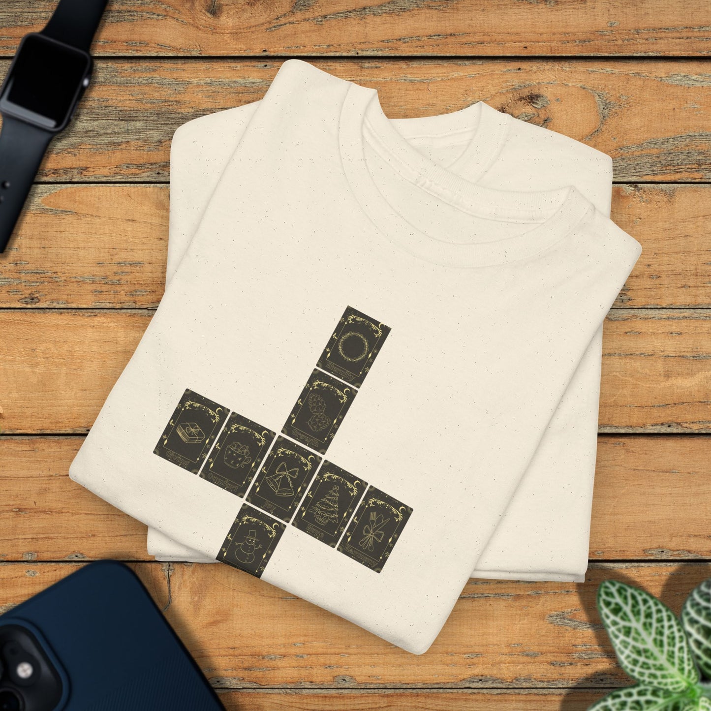 Christmas Crucifix Tarot Cards Religios Faith Unisex T Shirt