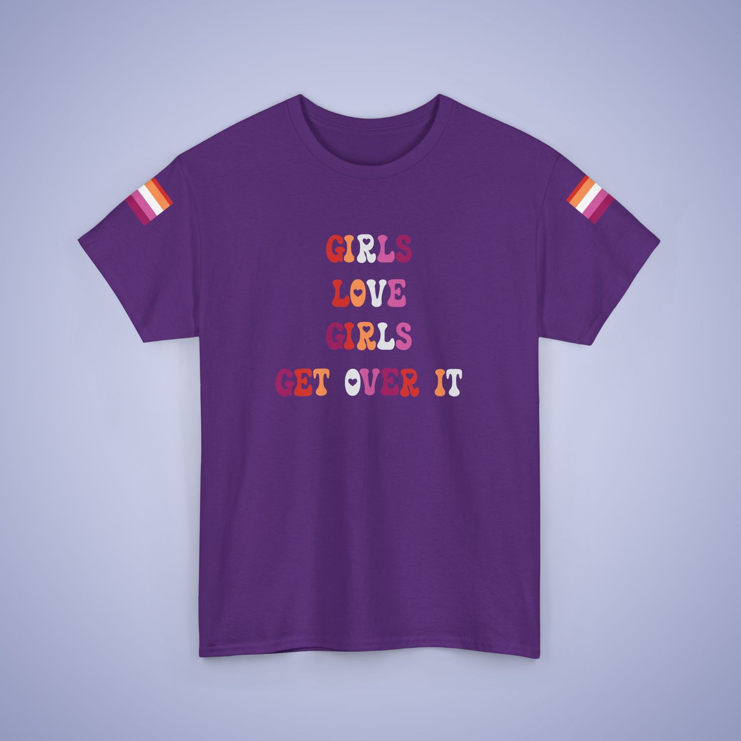 Girls Love Girls Get Over It Lesbian LGBT Pride Month Matching T Shirt Unisex
