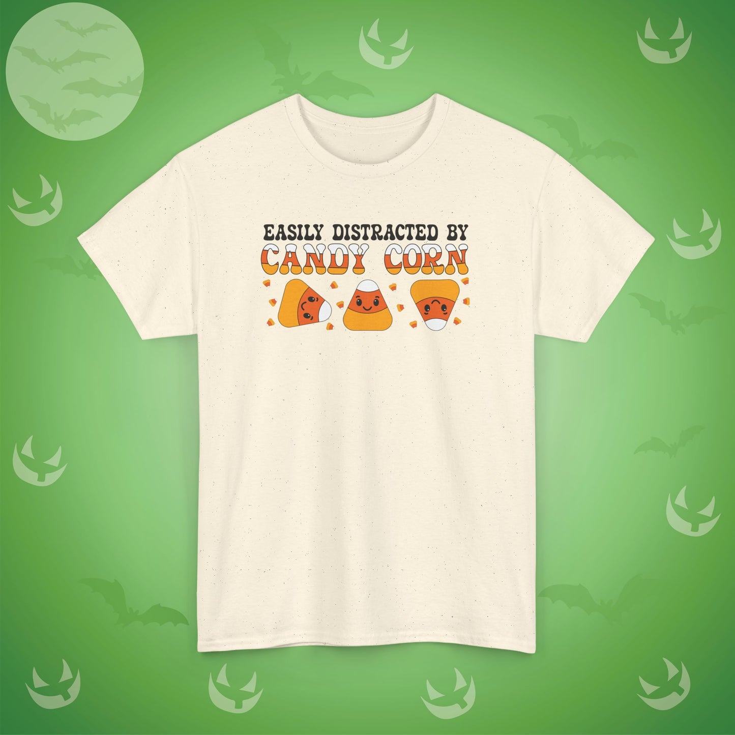 Easily Distracted By Candy Corn Black Halloween Candy Unisex T Shirt