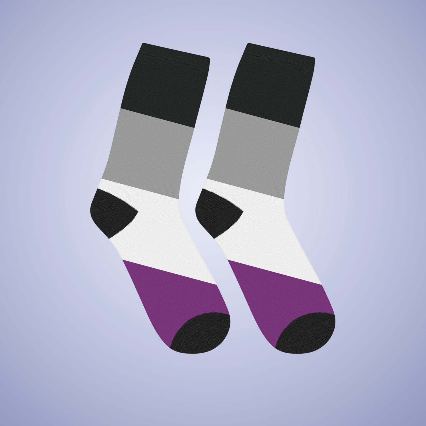 Asexual Mid Length Socks Pride Month LGBTQ Event Gift Apparel