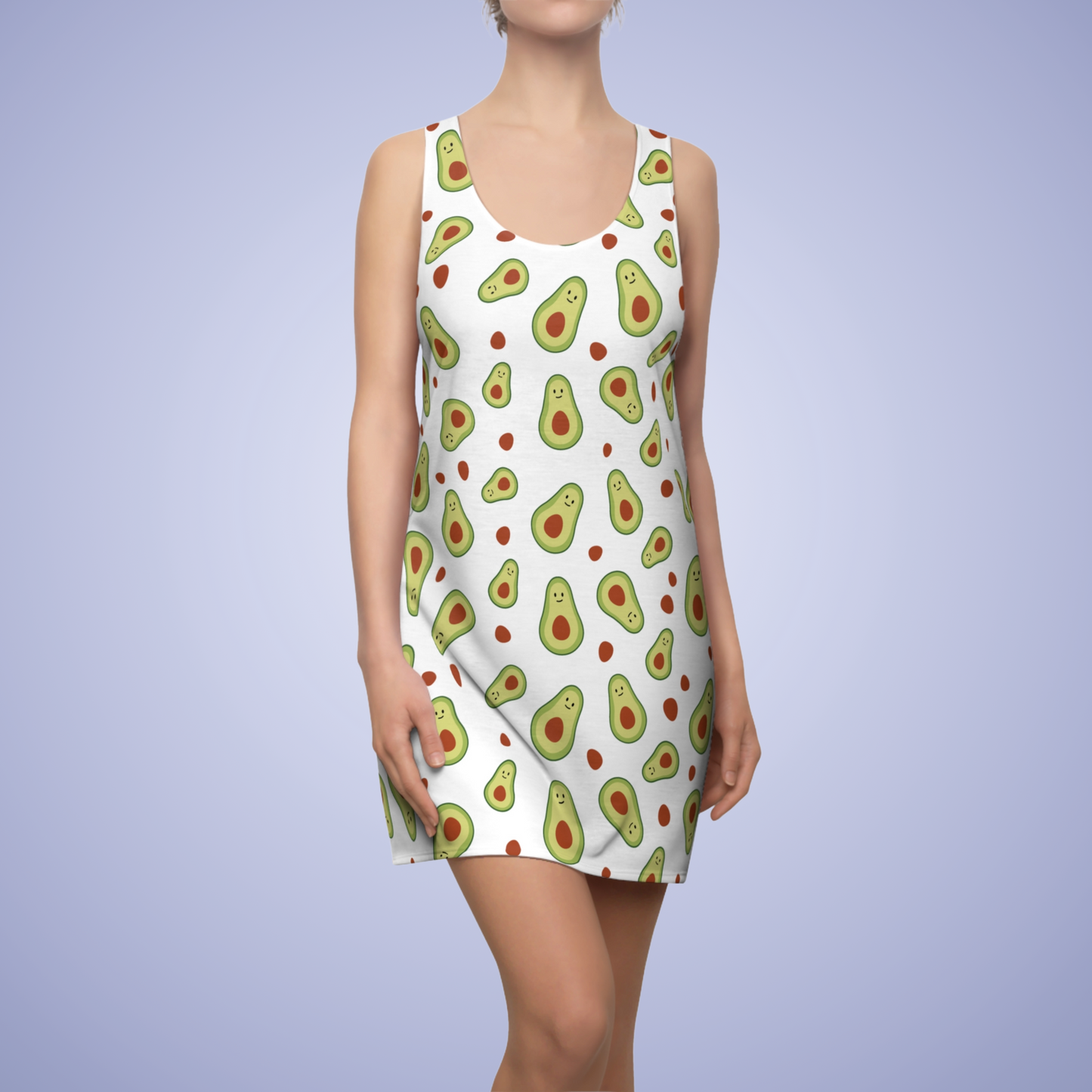 Avocado Delight Racerback Dress Fun Summer Fashion