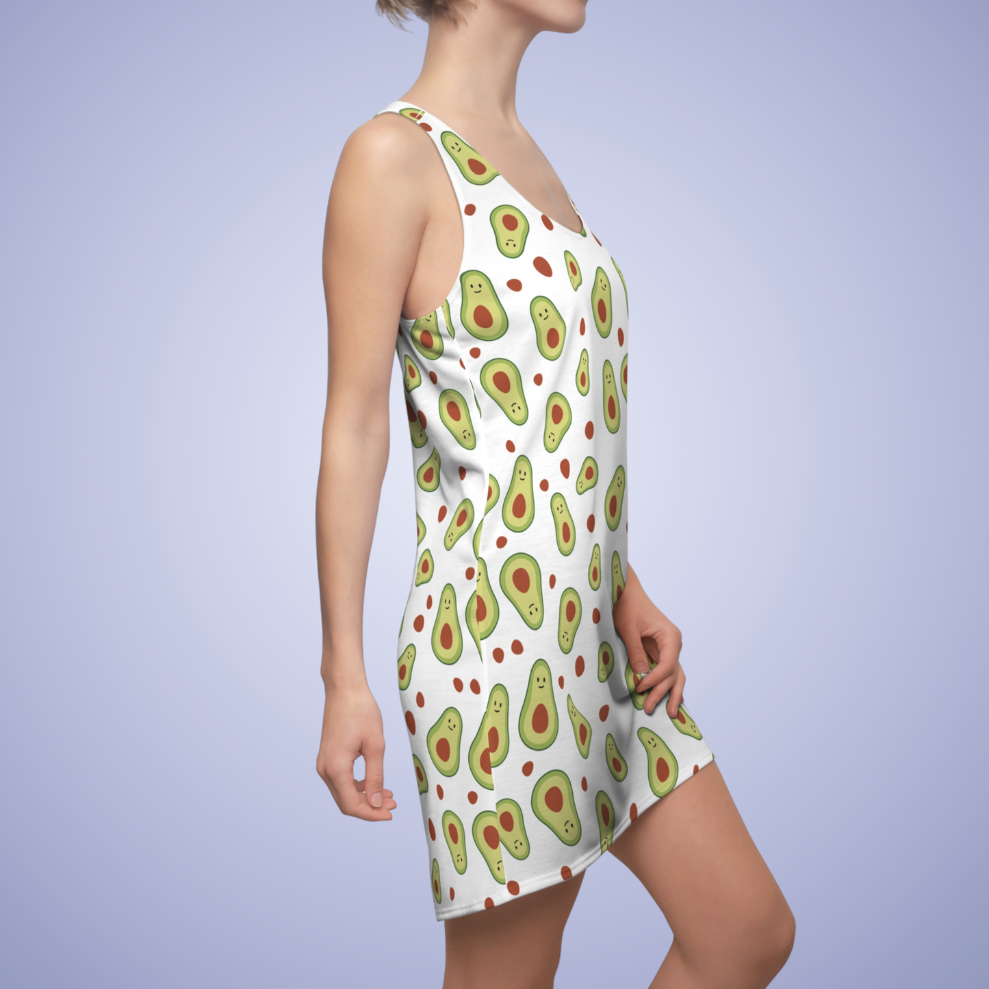 Avocado Delight Racerback Dress Fun Summer Fashion