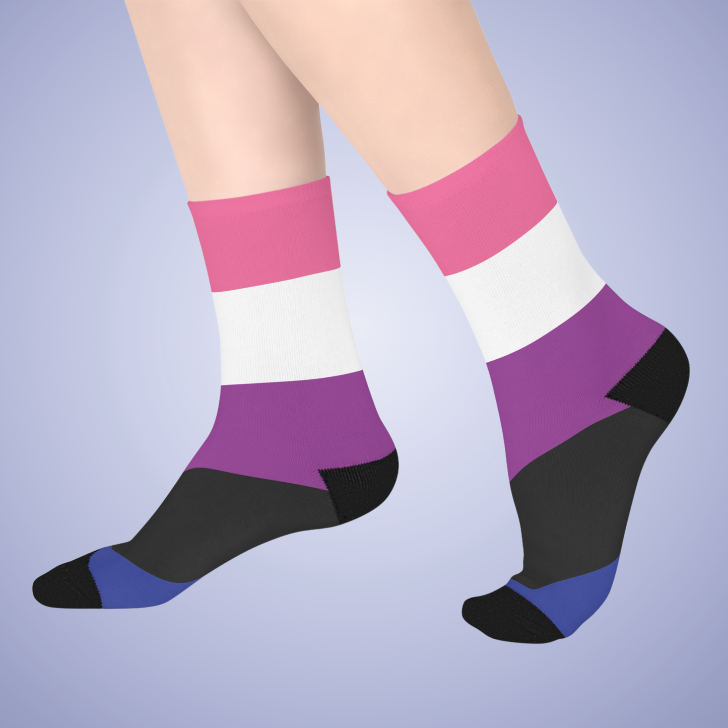 Gender Fluid Mid Length Socks Pride Month LGBTQ Event Gift Apparel